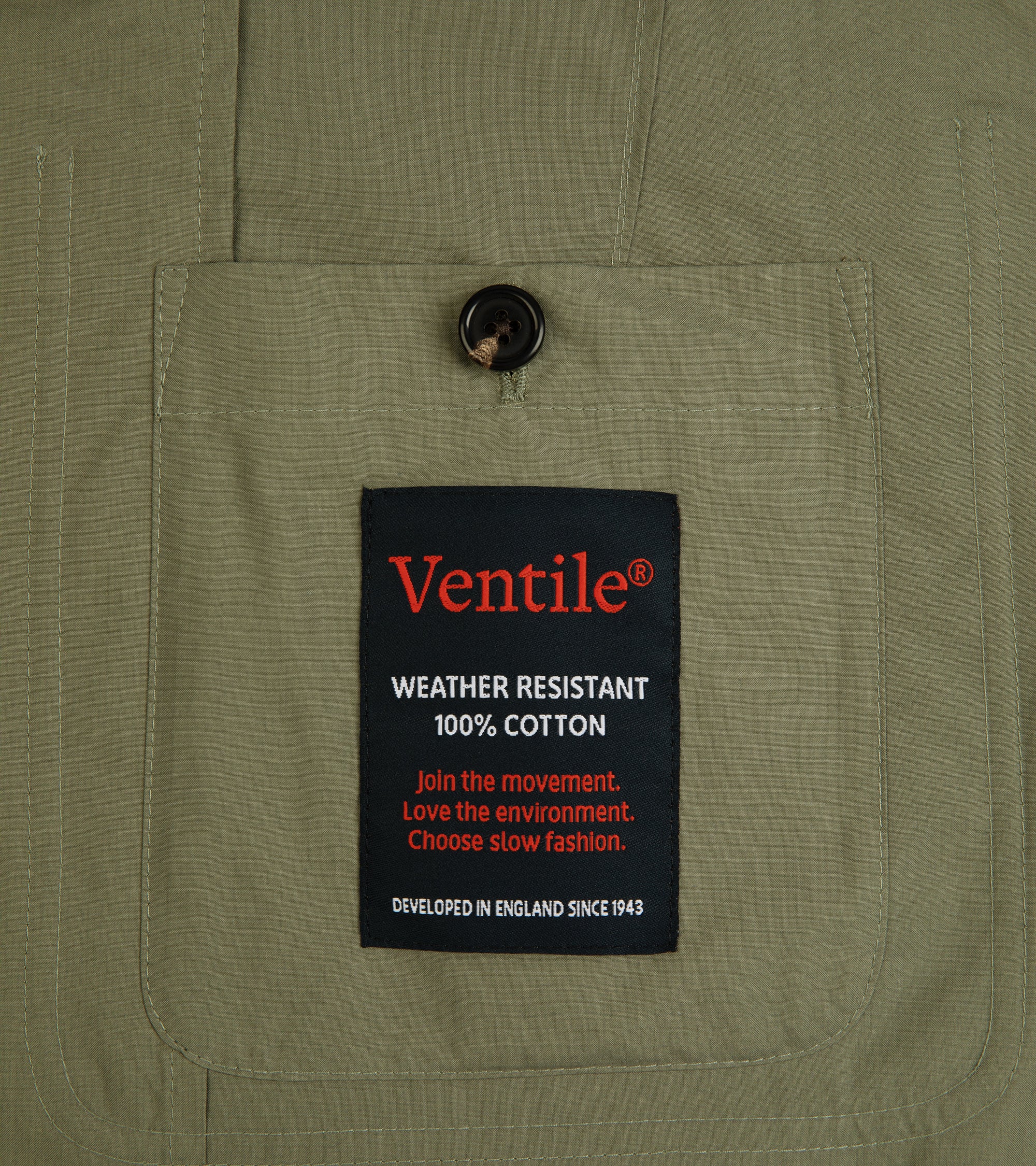 Trunk Ebury Organic Cotton Ventile Jacket: Olive