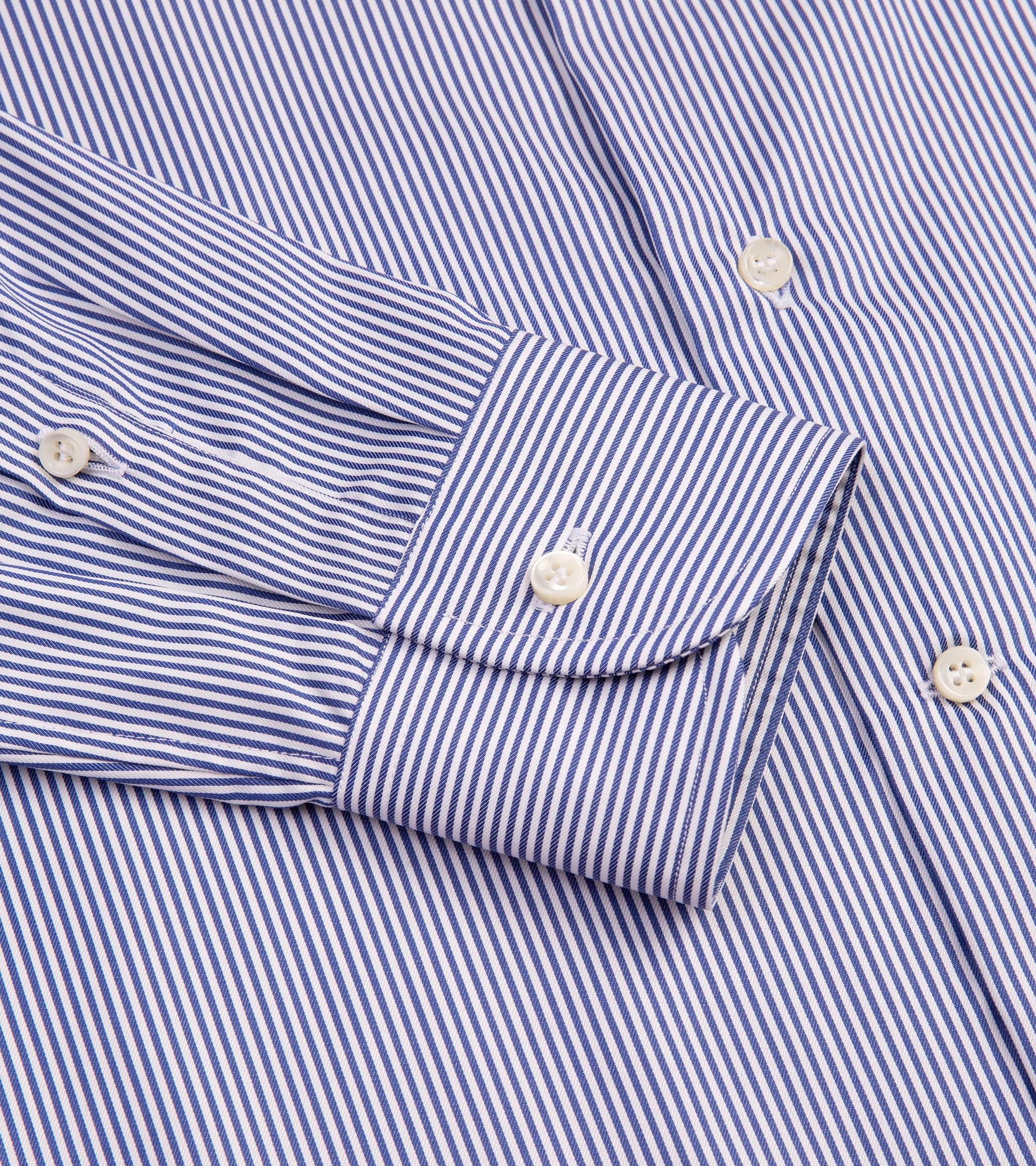 MCR Slim Twill Striped Shirt: Dark Blue