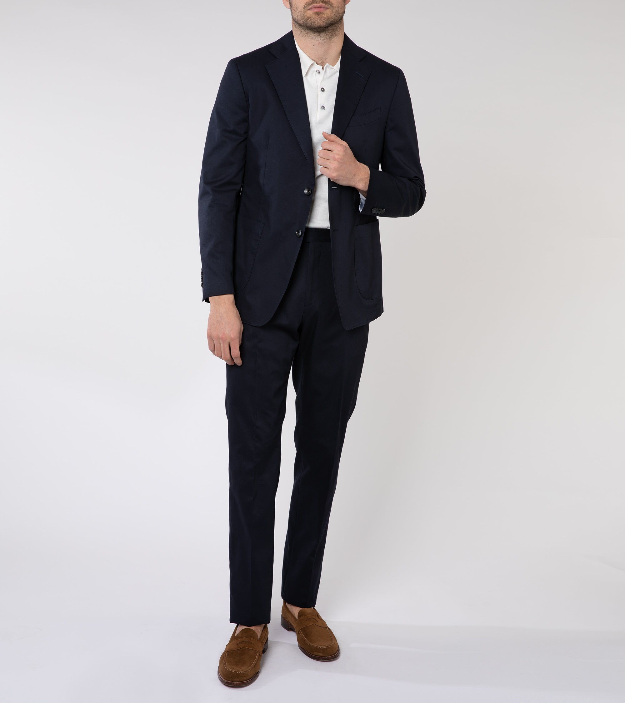 Trunk Wigmore Organic Cotton Suit Jacket: Navy