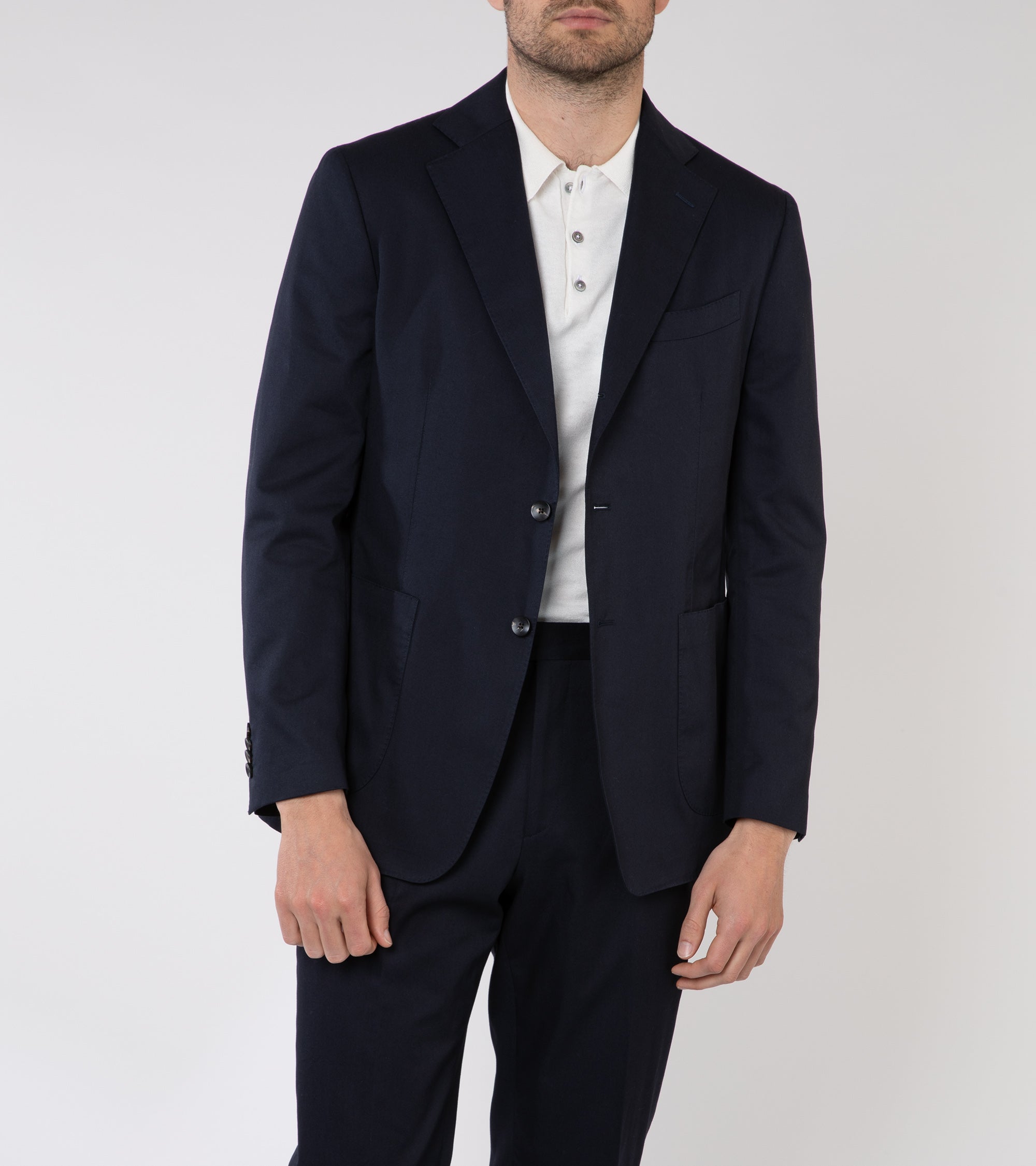 Trunk Wigmore Organic Cotton Suit Jacket: Navy