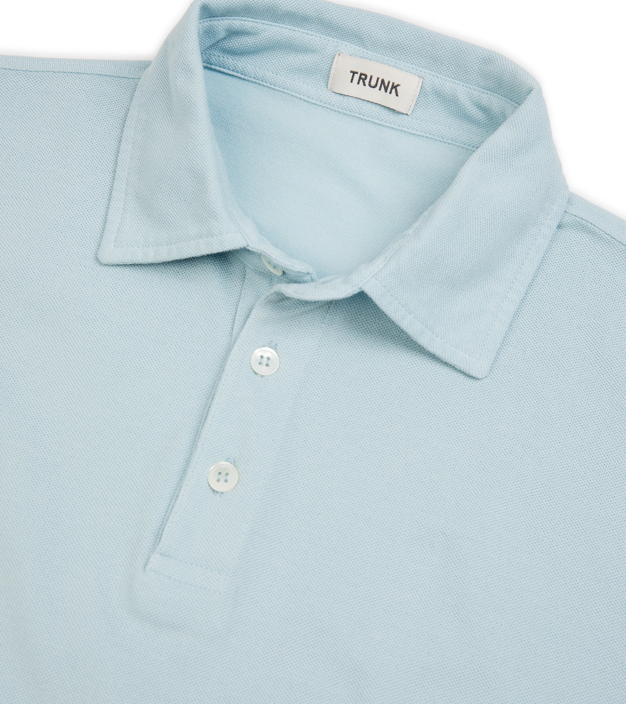 Trunk Moxon Short Sleeve Polo Shirt: Light Blue