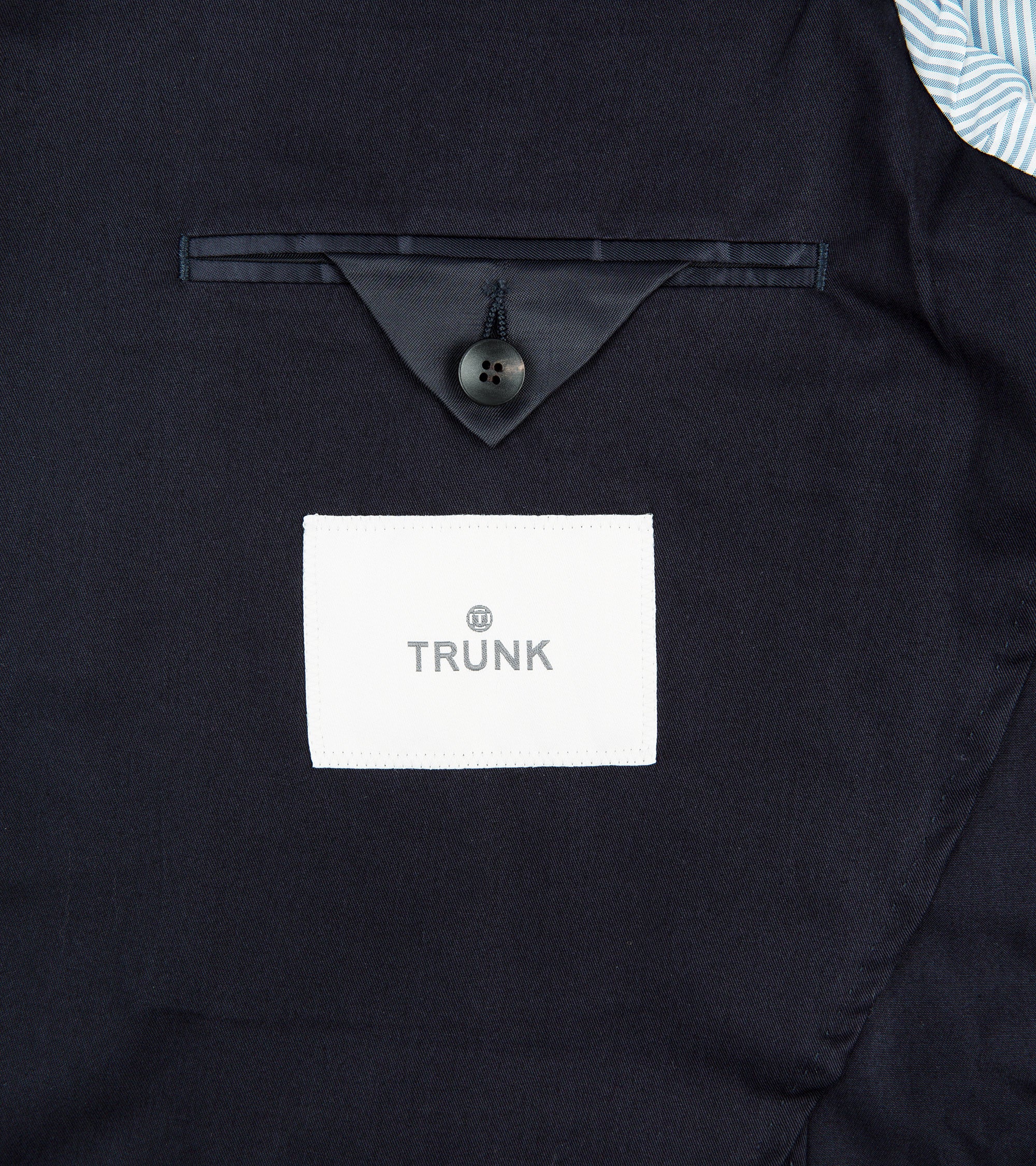 Trunk Wigmore Organic Cotton Suit Jacket: Navy