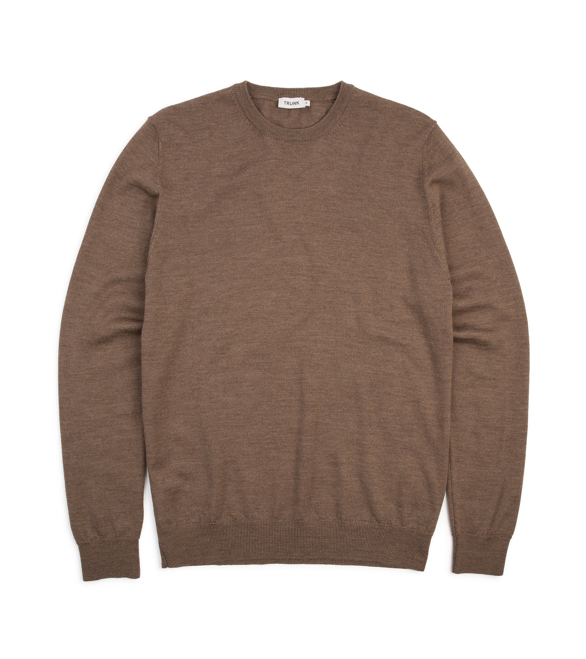Trunk Harley Merino Crew Neck Sweater: Dark Beige