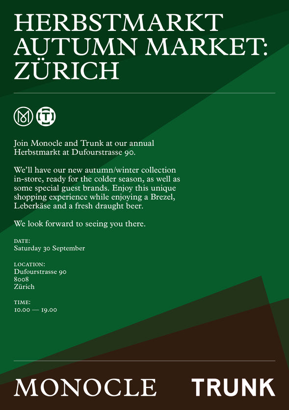 Autumn Market – Trunk Zurich, Saturday 30 September