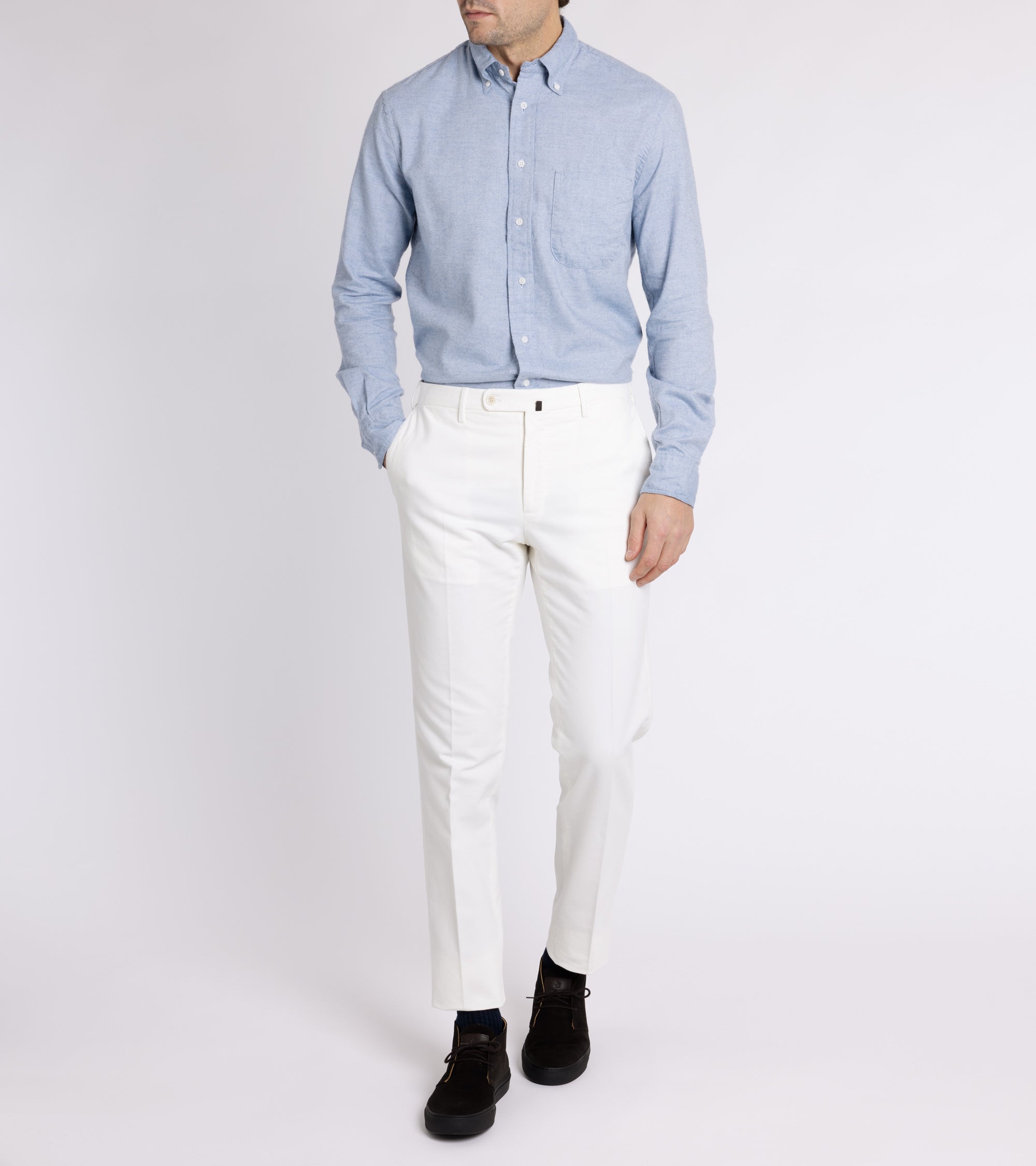 Gitman Vintage for Trunk Cotton Cashmere Flannel Shirt: Blue