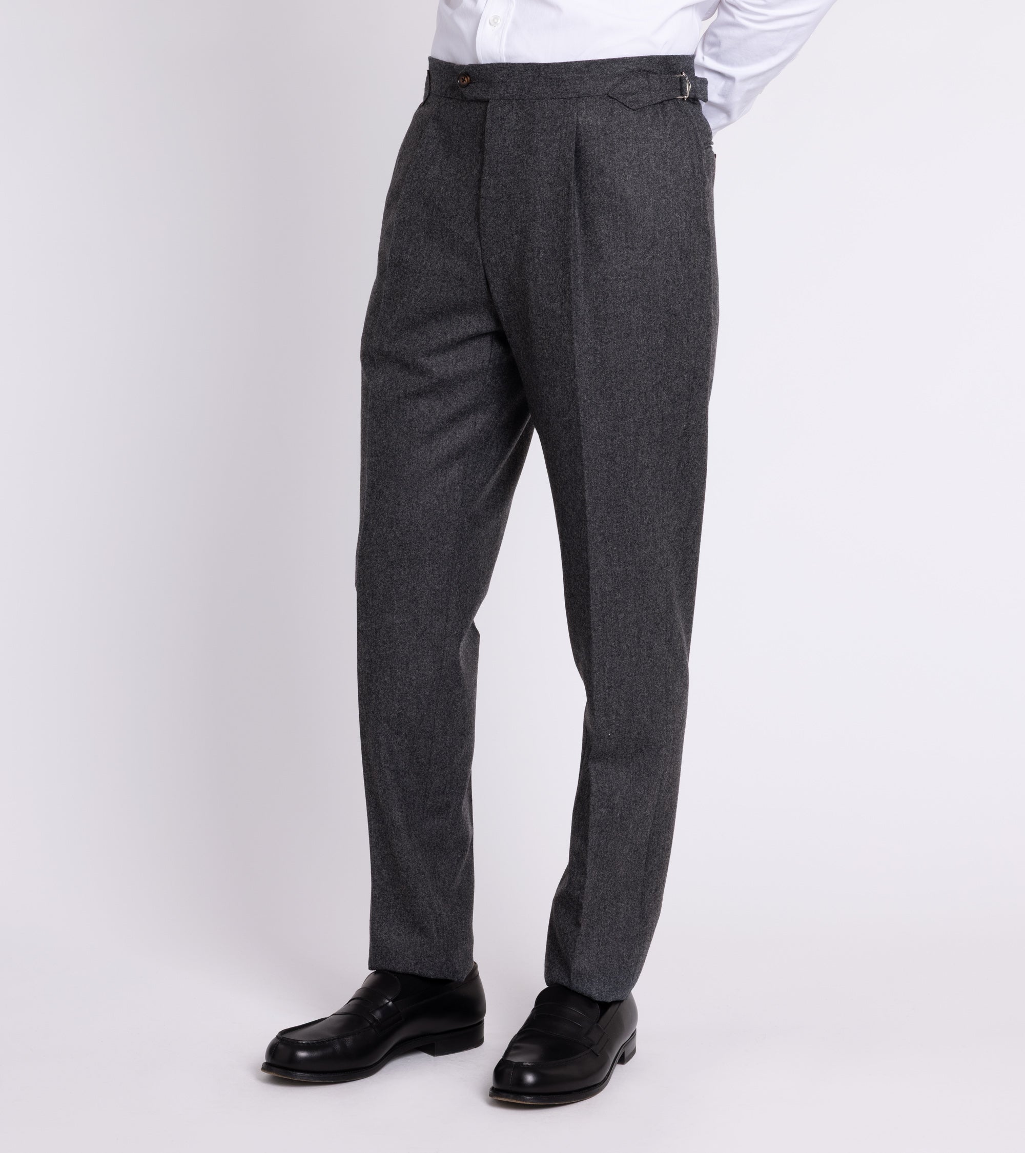 Trunk Warwick Wool Flannel Trousers: Grey