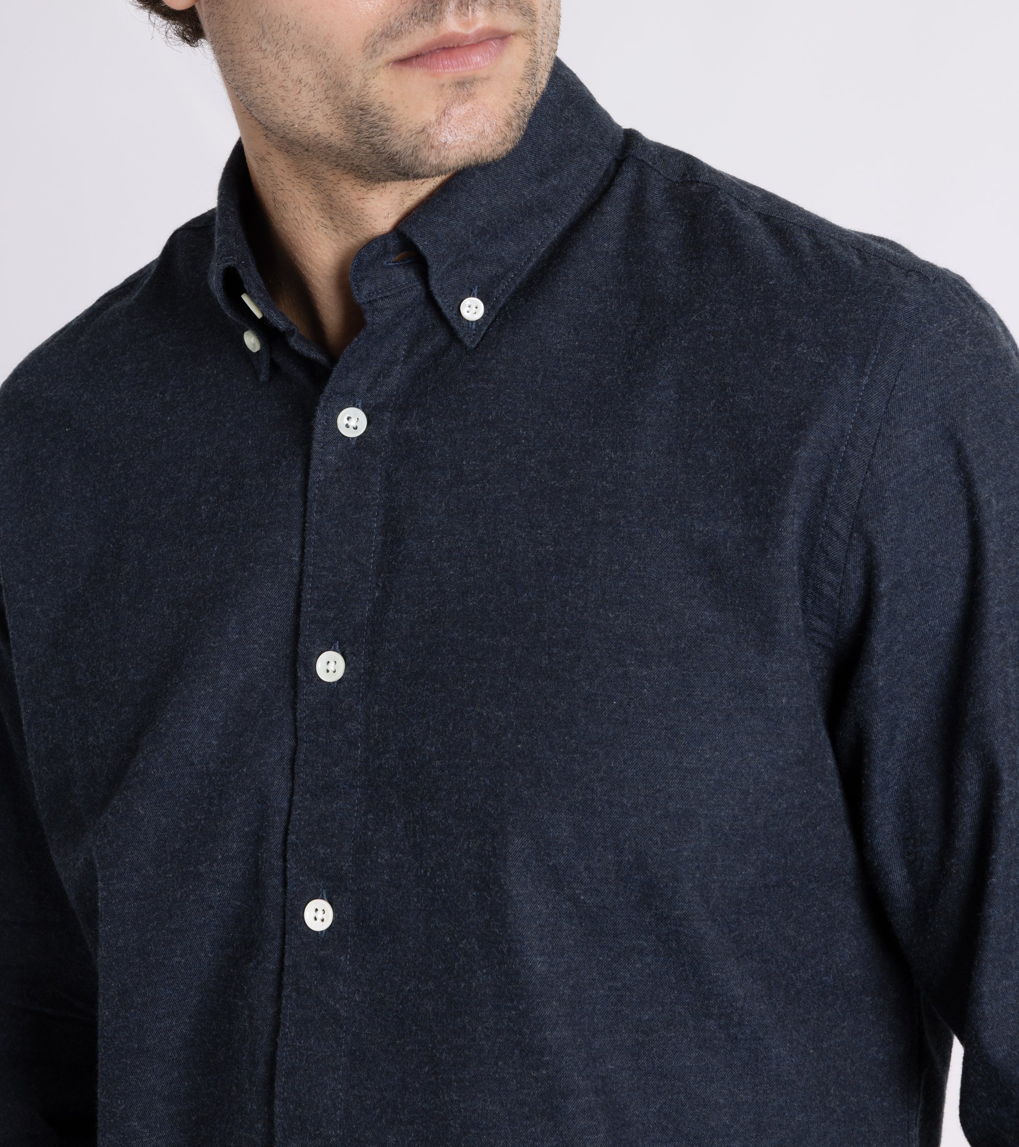 Trunk Eldon Cotton Flannel Shirt: Navy