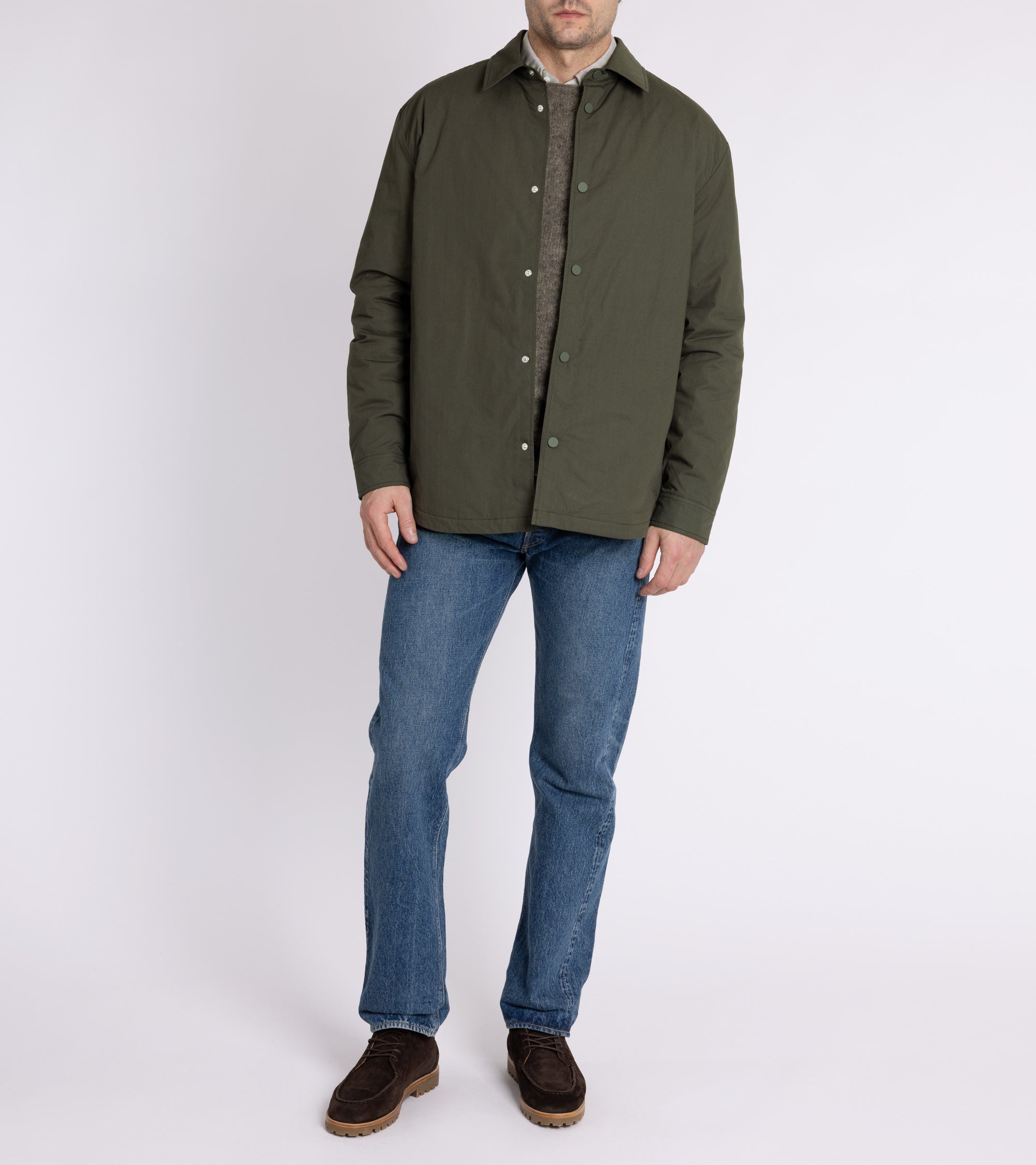A Kind of Guise Olkay Quilted Overshirt: Deep Fir