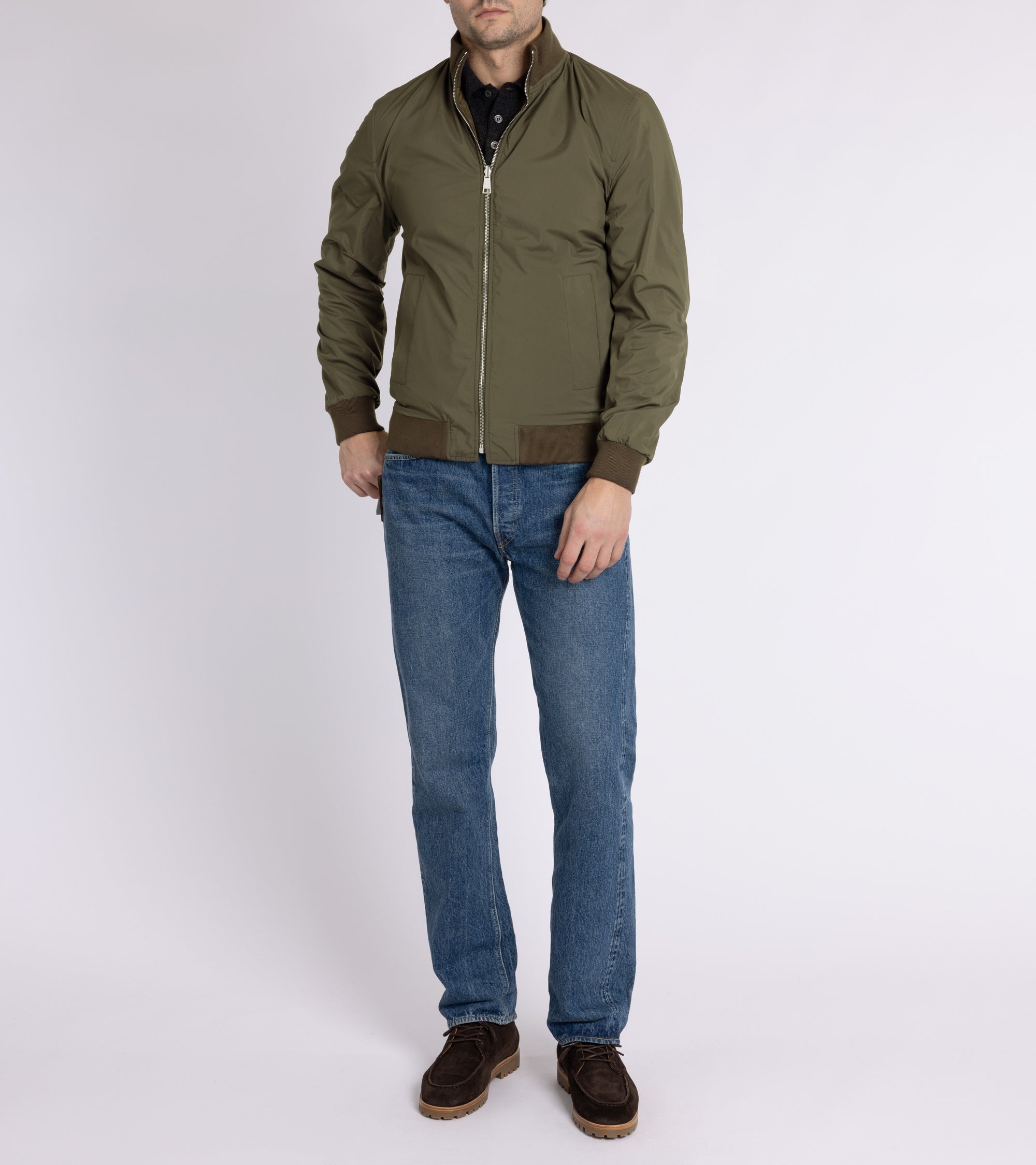 Valstar for Trunk Valstarino Reversible Suede Jacket: Moss