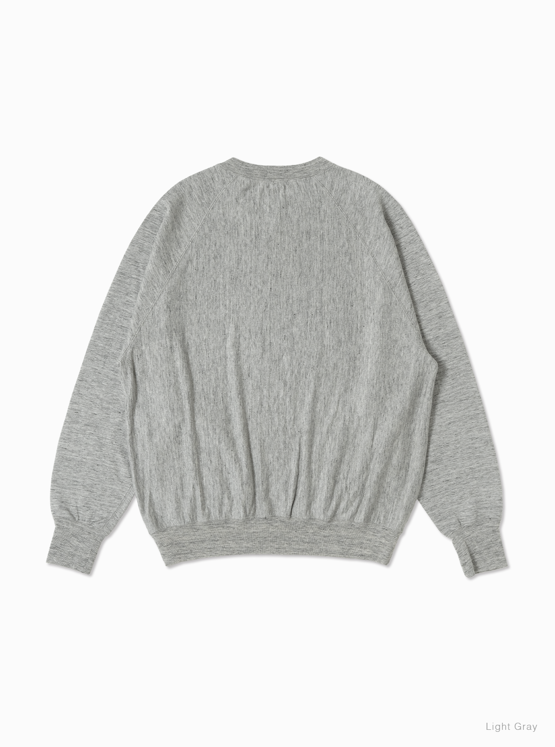 Batoner Belgian Linen Urake Crew Neck Sweater: Grey