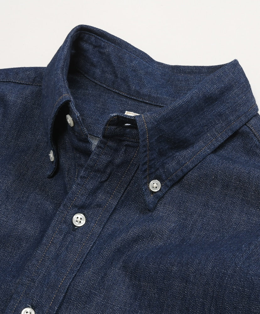 OrSlow Standard Denim Button Down Shirt: One Wash