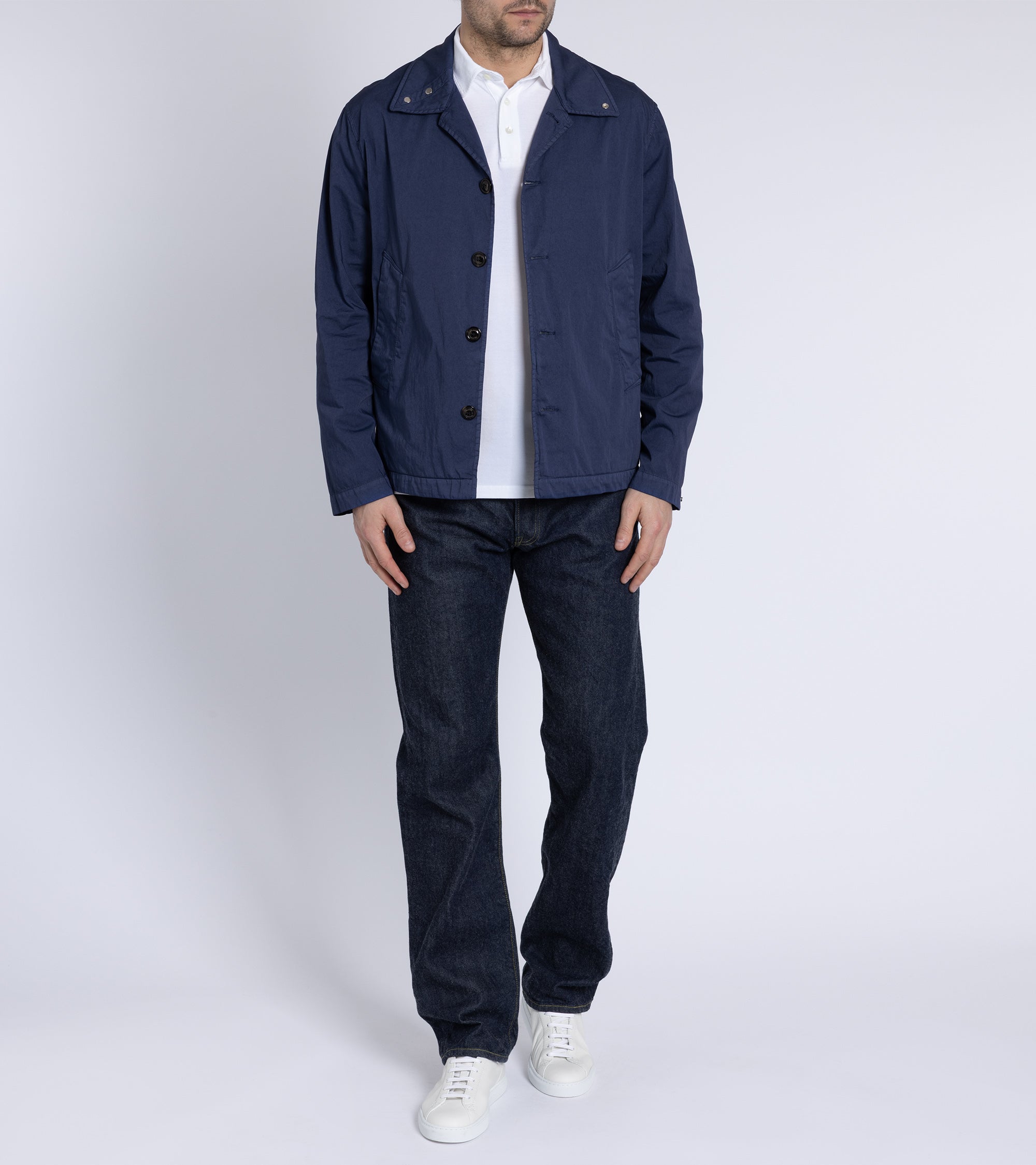 Valstar Garment Dyed Cotton Nylon Coaches Jacket: Sea Blue