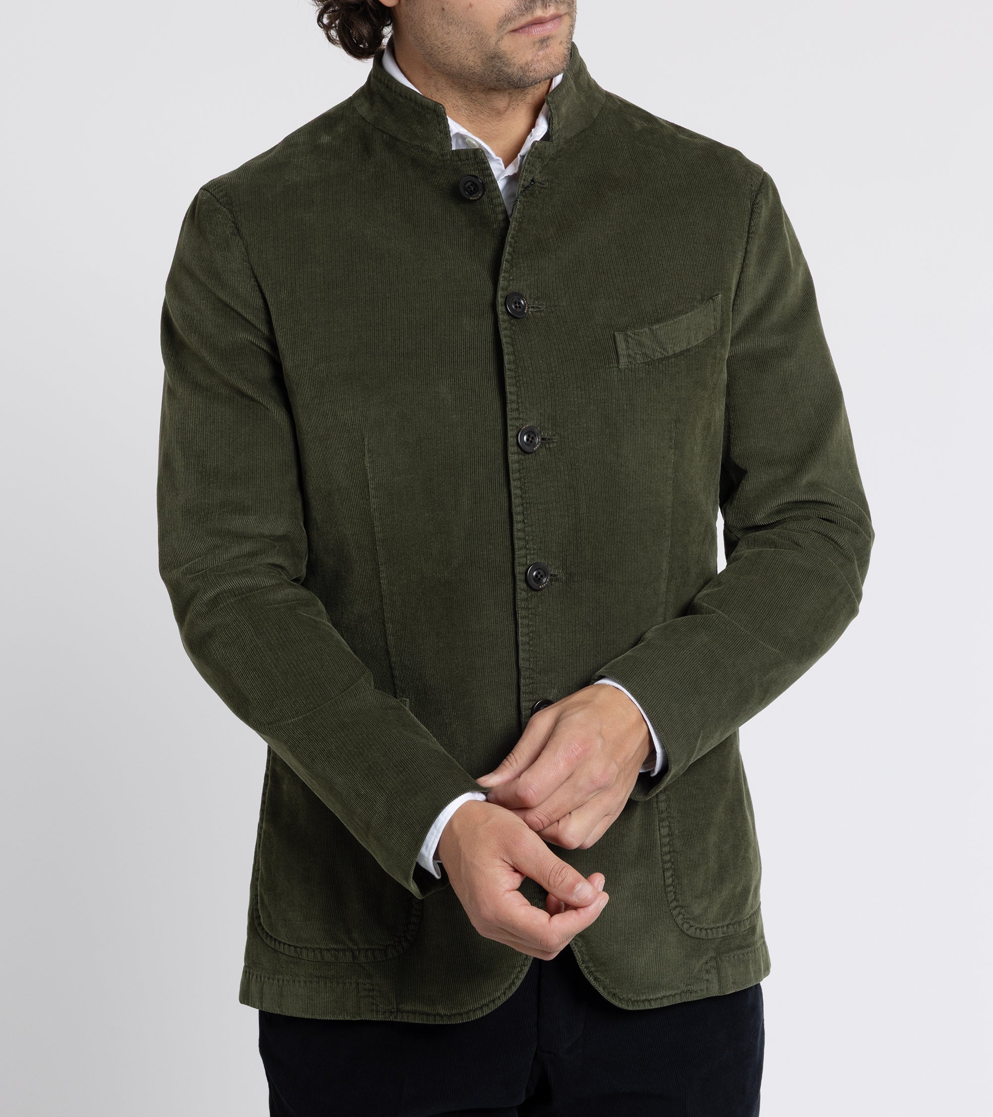 Boglioli Cotton Corduroy Gassman Jacket: Olive