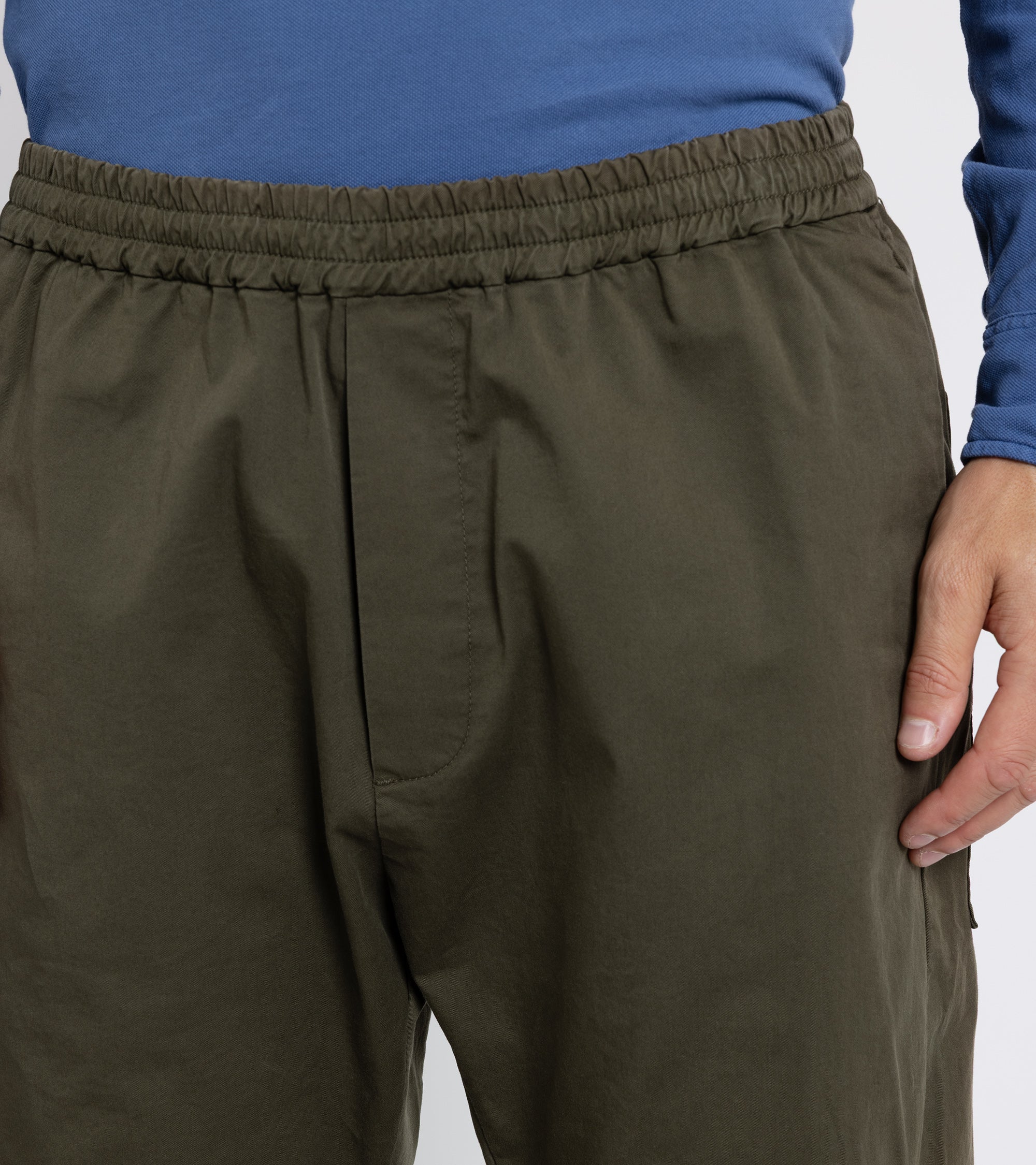 Barena Bativoga Trevo Cotton Twill Trousers: Army