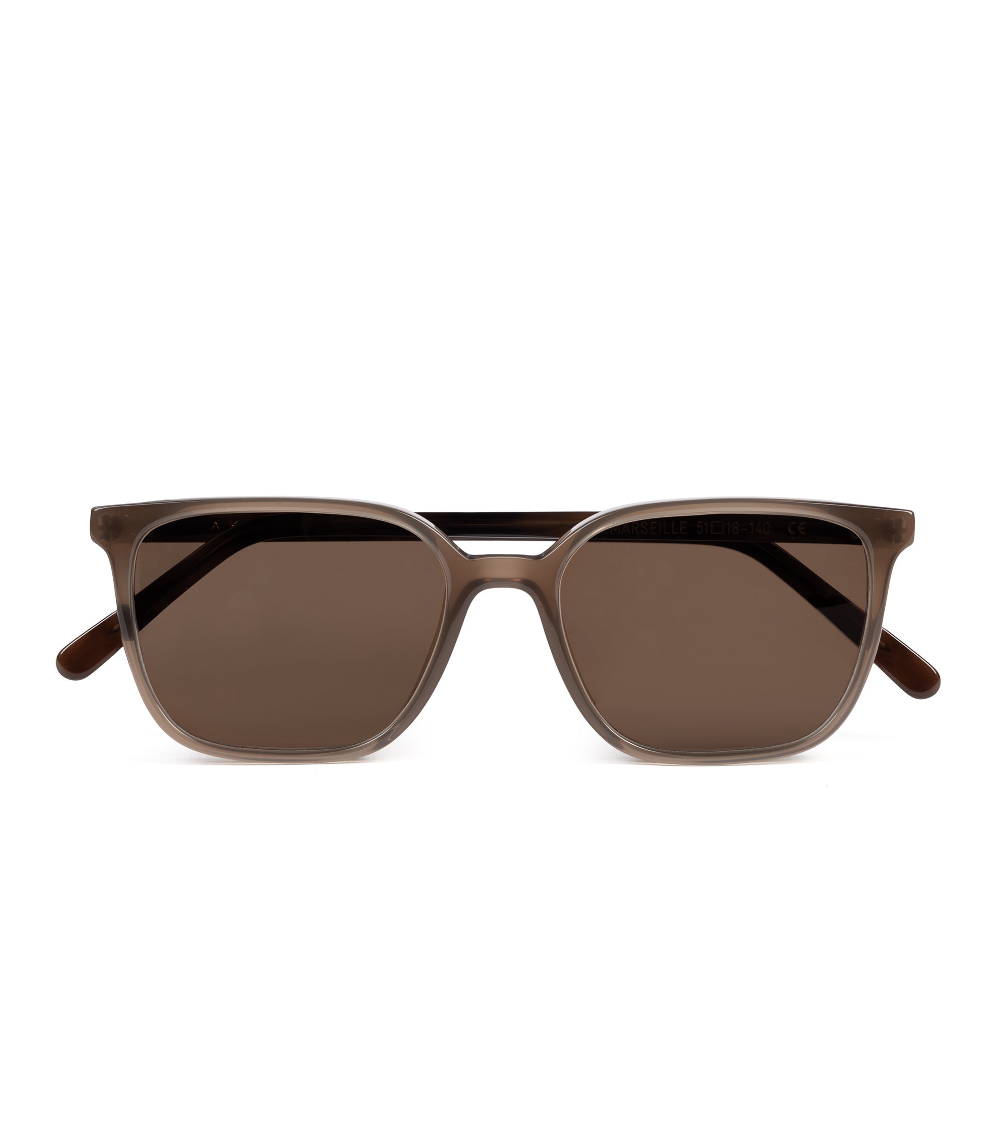 A Kind of Guise Marseille Sunglasses: Milky Bison/Brown