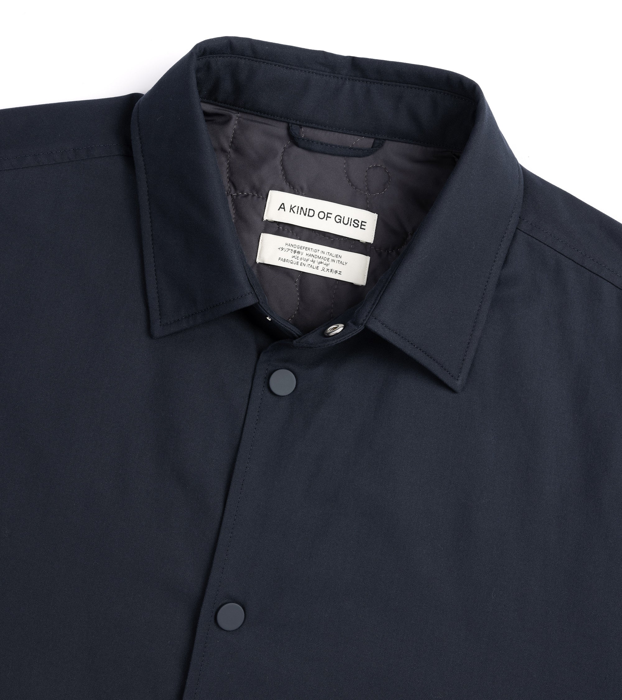 A Kind of Guise Olkay Quilted Overshirt: Navy