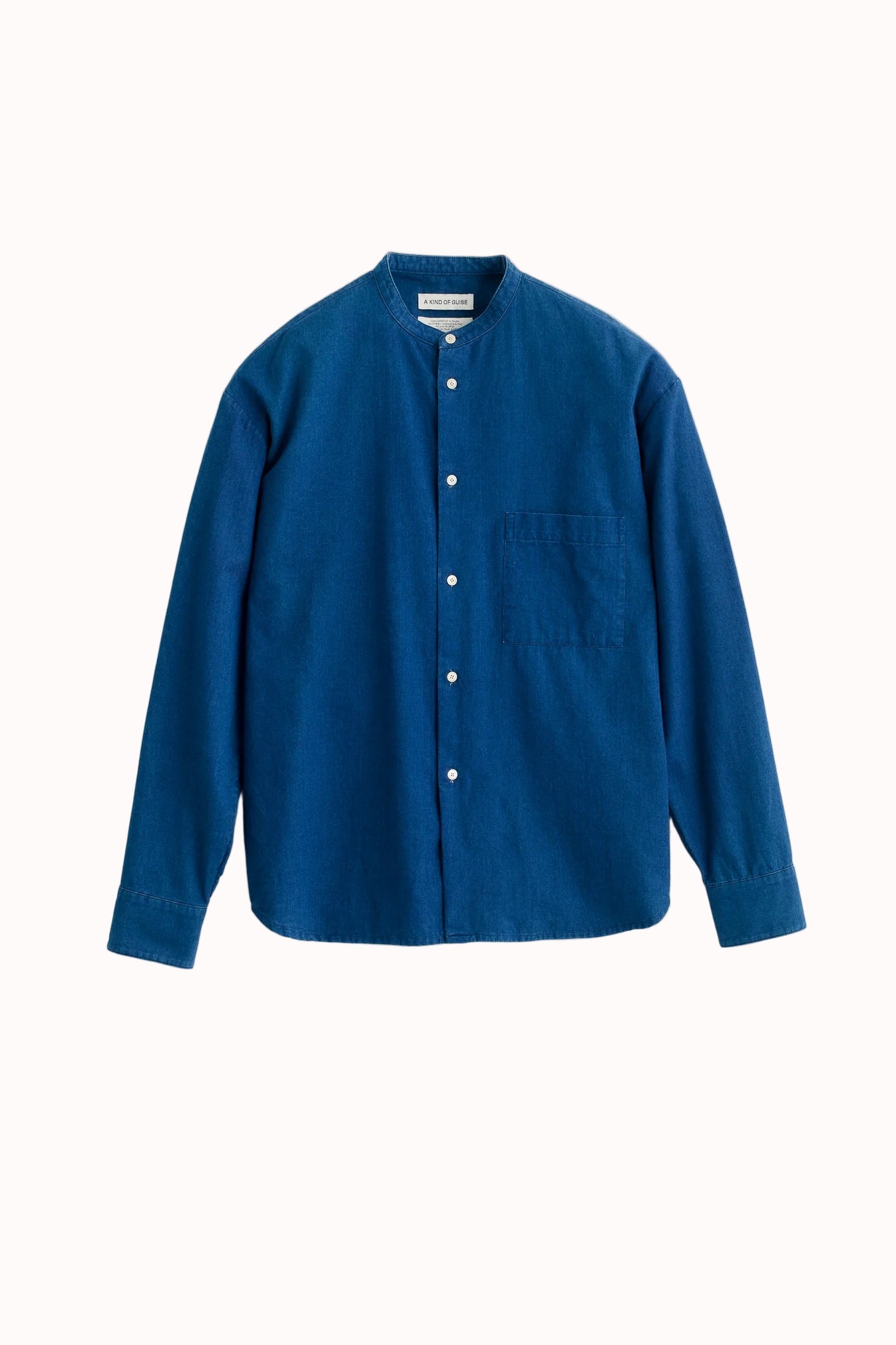 A Kind of Guise Seifur Cotton Shirt: Soft Indigo