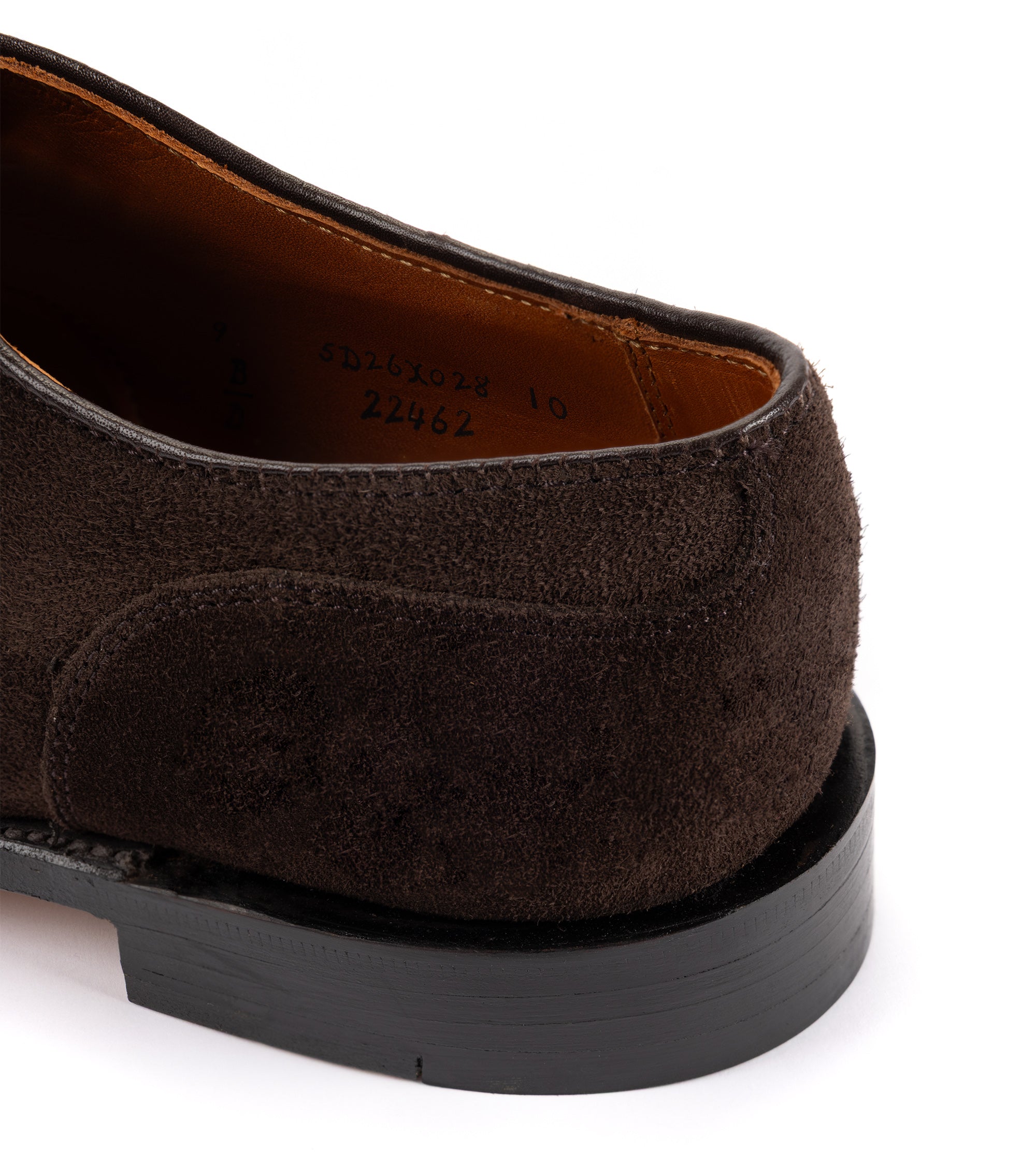 Alden for Trunk Suede Norwegian Split Toe Blucher Shoe: Chocolate 2246