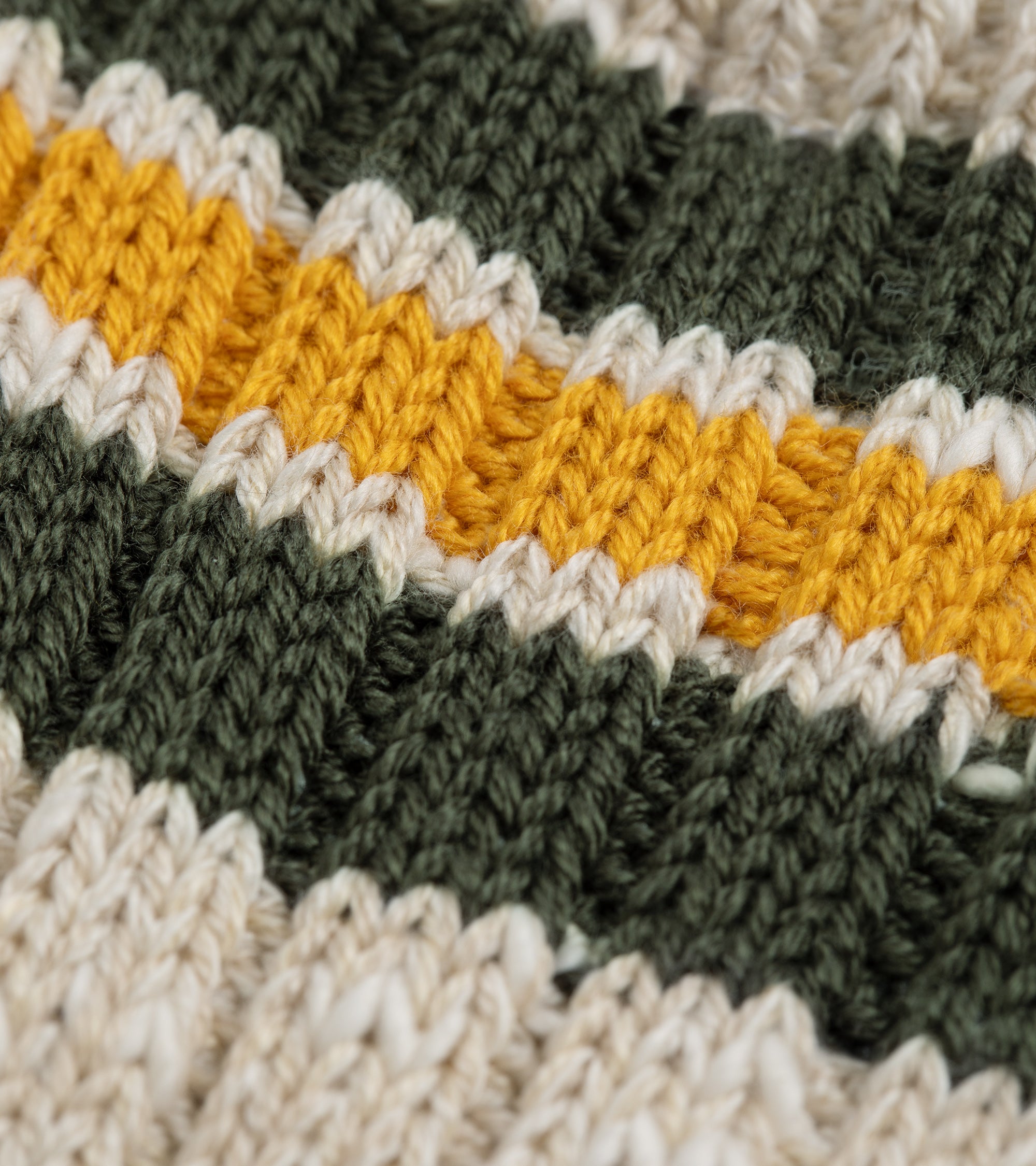 Anonymous Ism 3 Line Slub Q Socks: Beige/Olive/Yellow