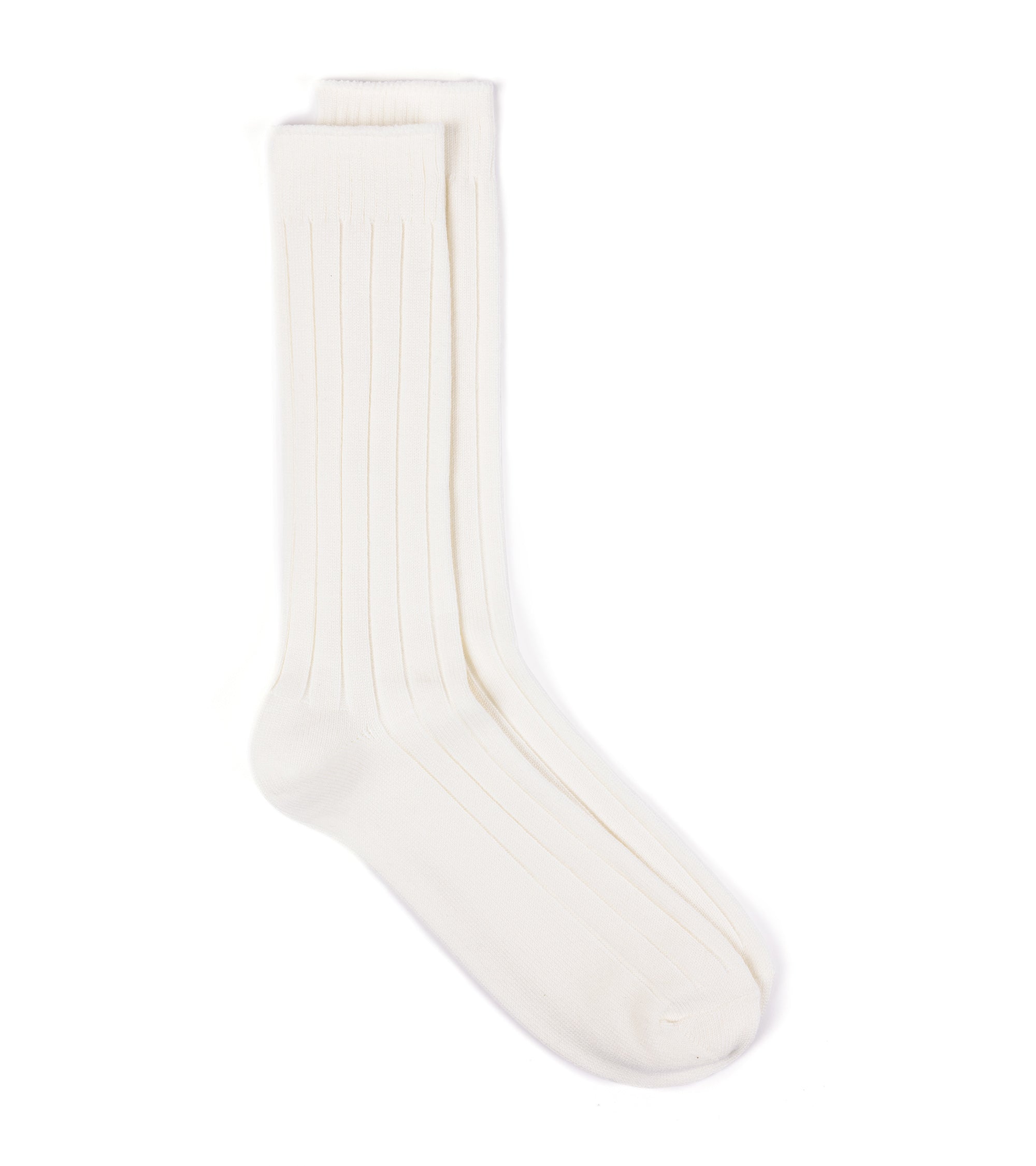Anonymous Ism Bold Rib Crew Socks: Off White