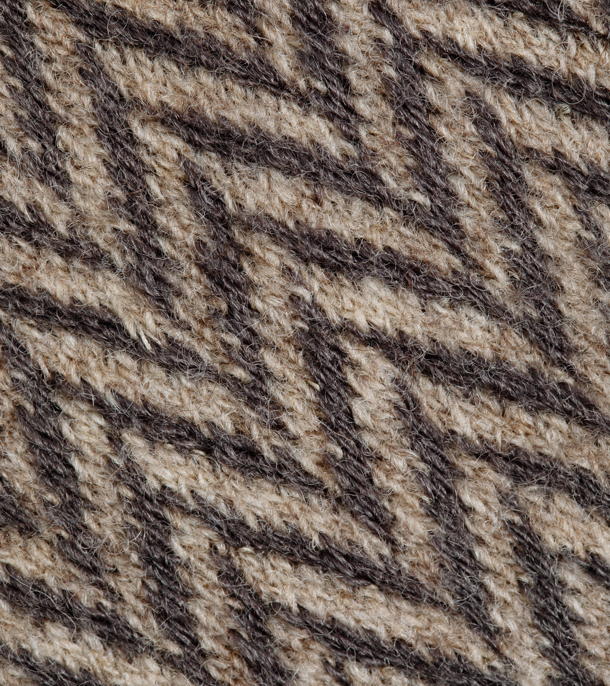 Anonymous Ism Wool Herringbone Crew Socks: Beige
