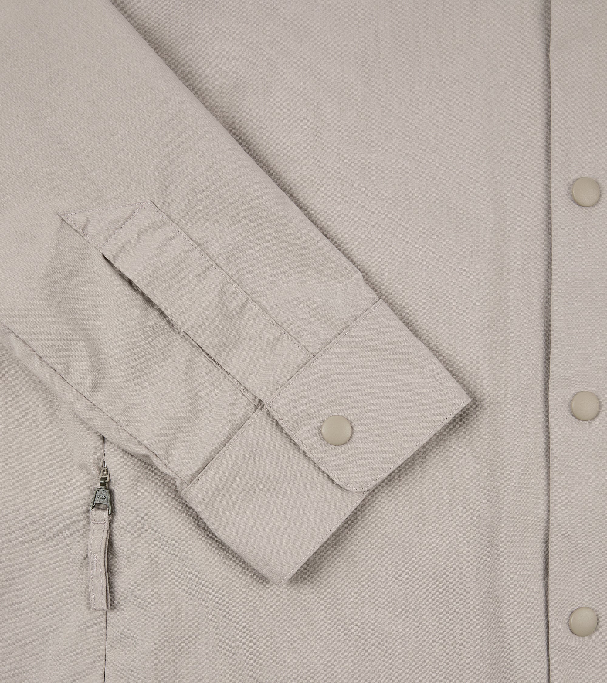 Aspesi Cotton Poplin Overshirt: Beige