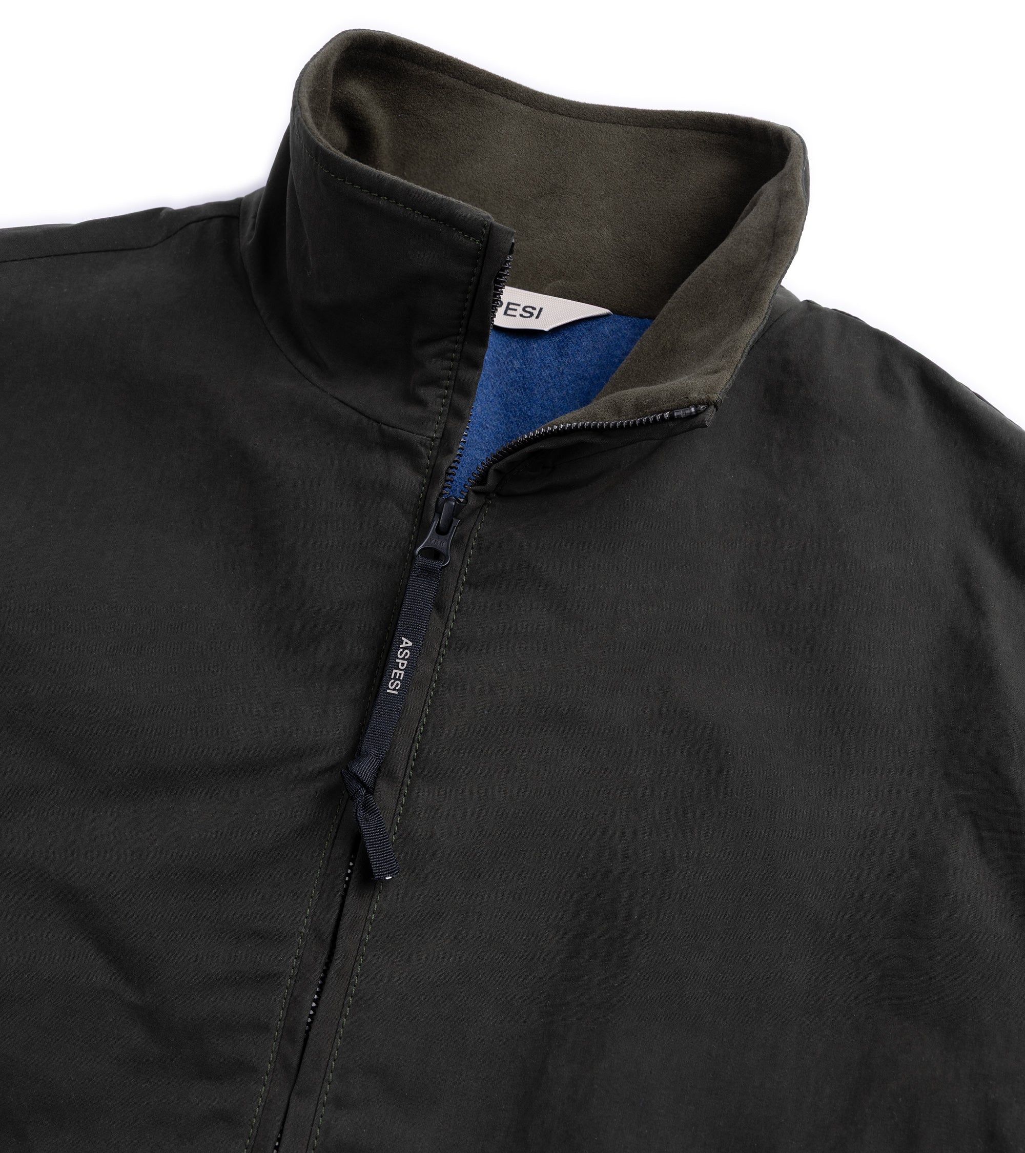 Aspesi Stanton Dry Wax Cotton Padded Jacket: Dark Green