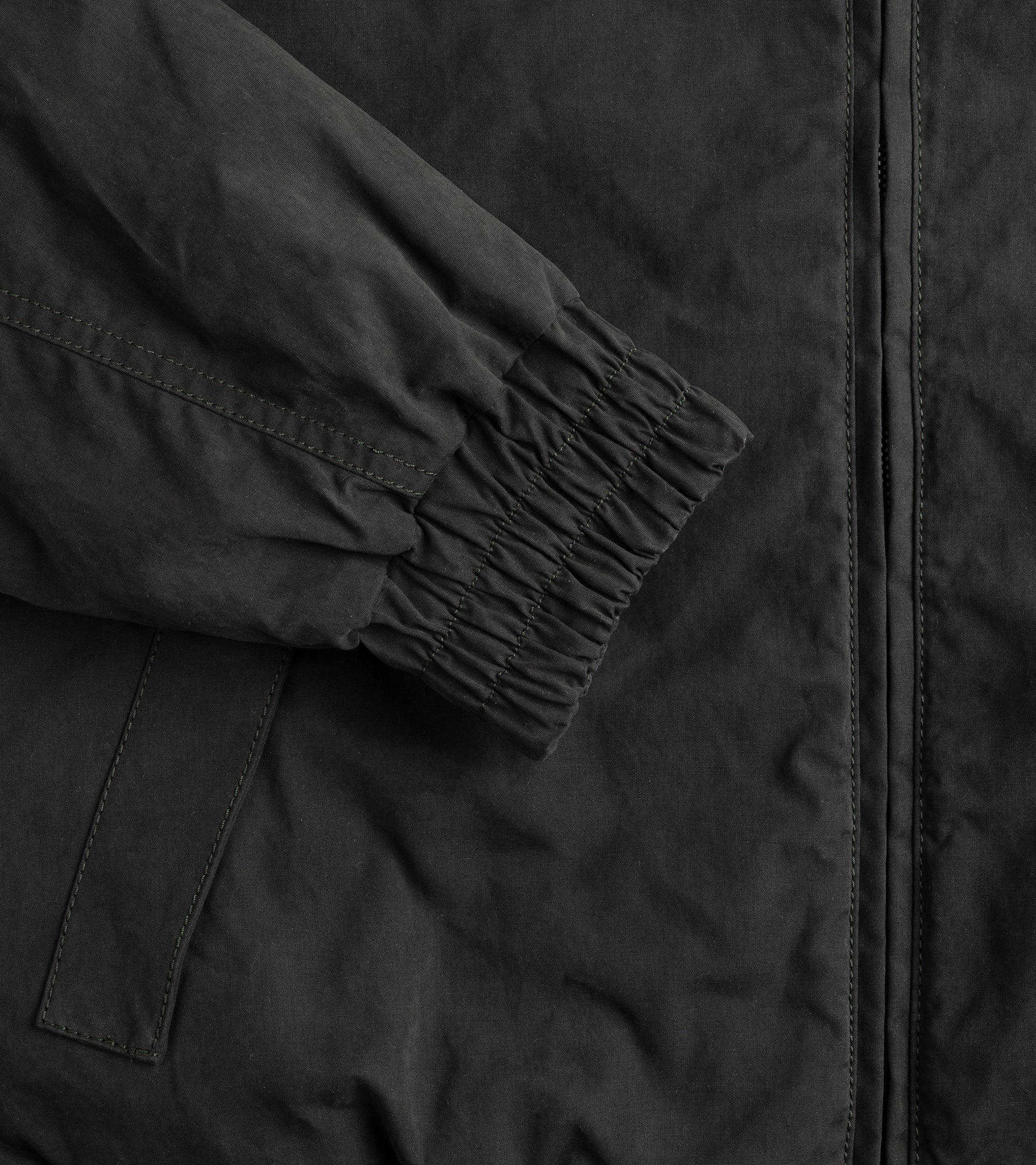 Aspesi Stanton Dry Wax Cotton Padded Jacket: Dark Green