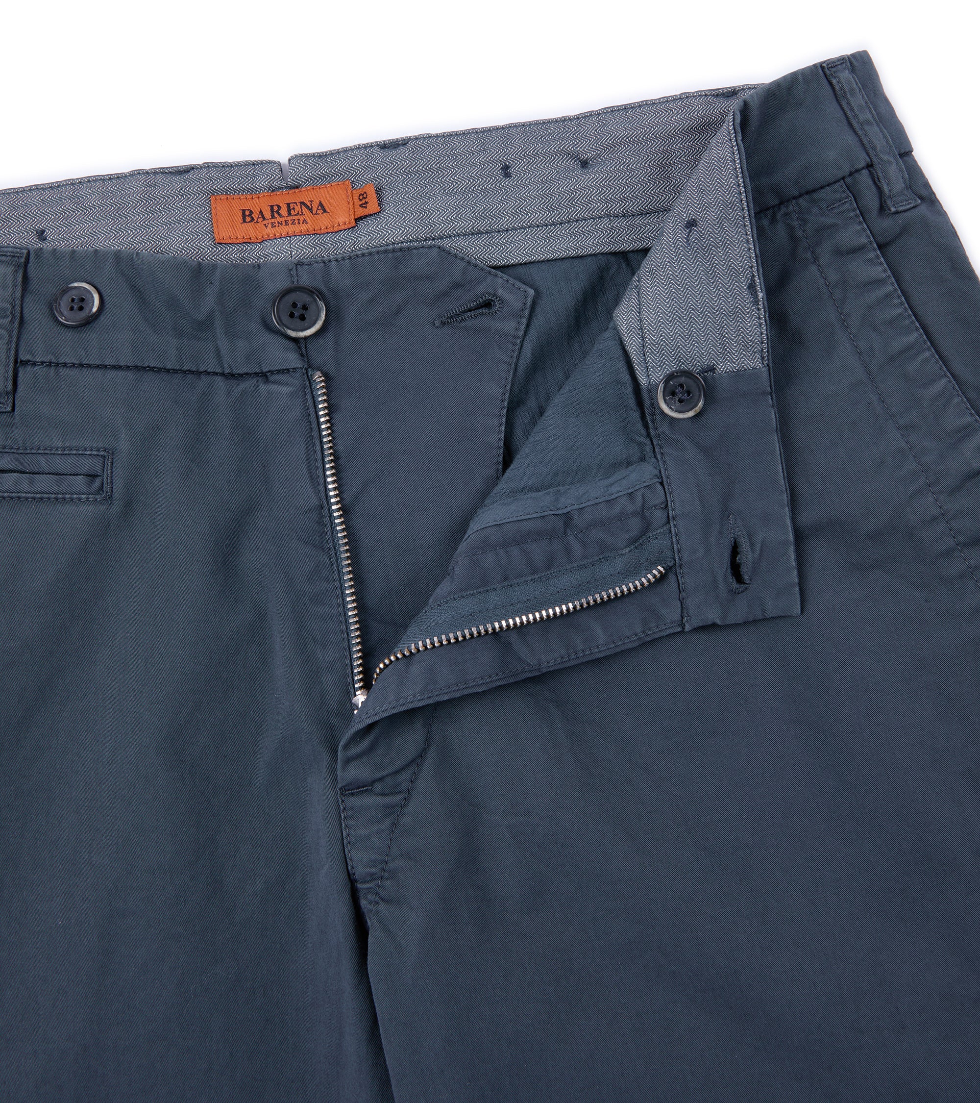 Barena Bativoga Trevo Cotton Twill Trousers: Navy