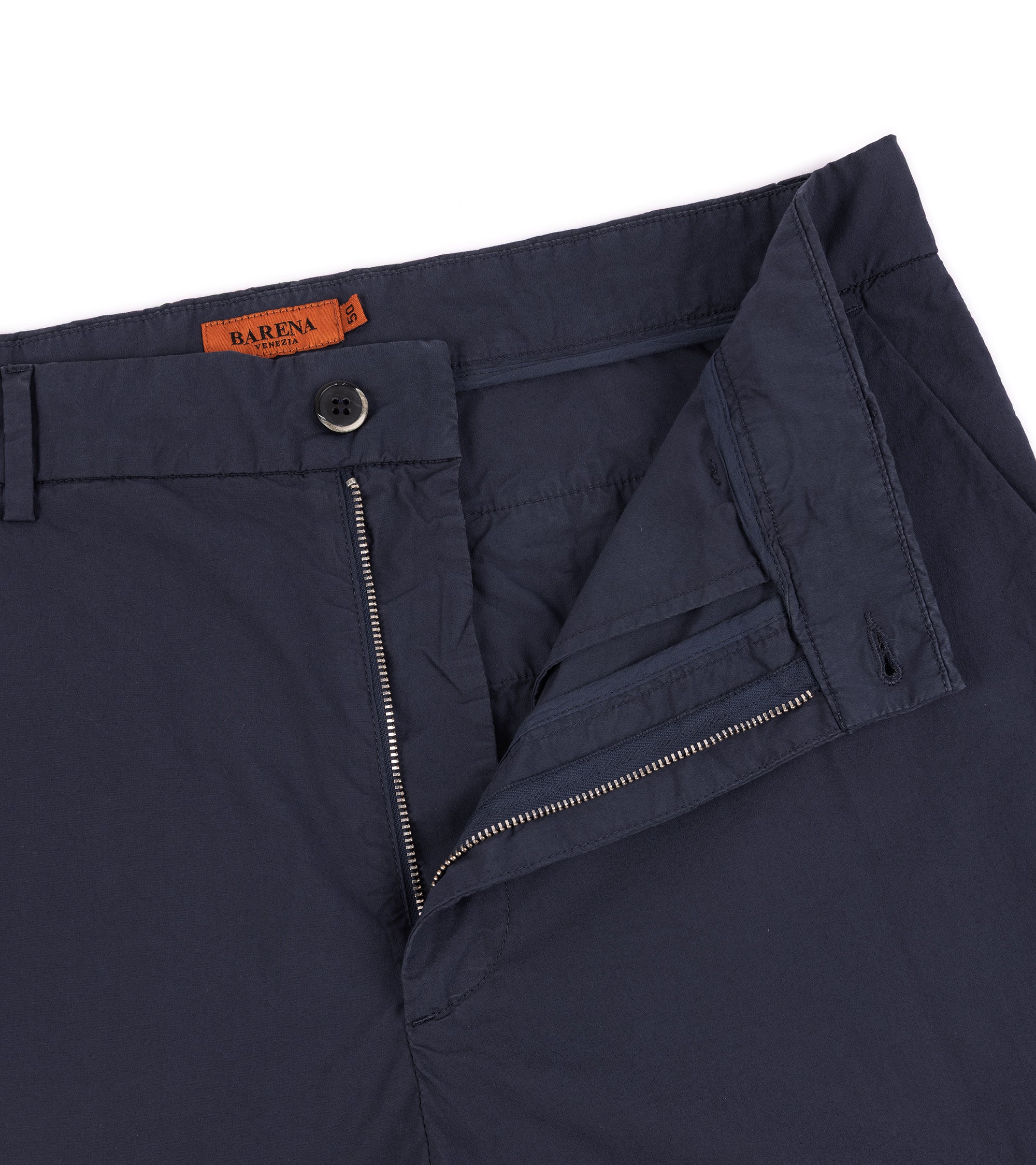 Barena Canasta Pavion Cotton Chino Trousers: Navy