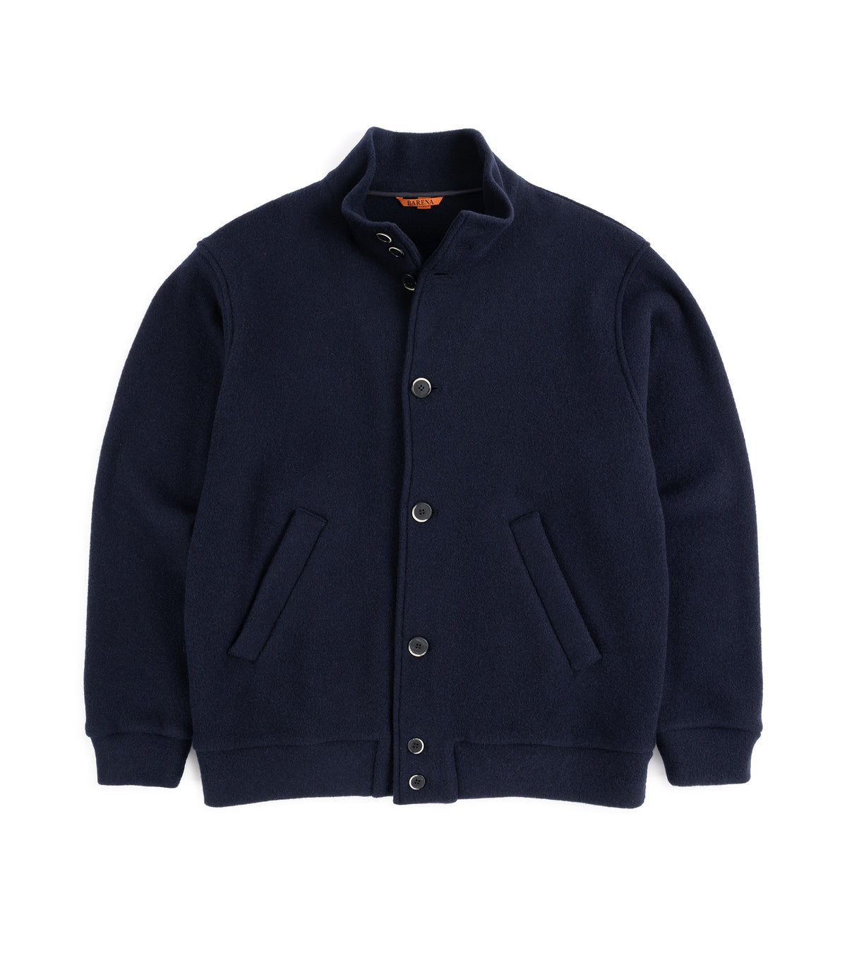 Barena Caopian Altier Wool Mix Jersey Blouson: Navy