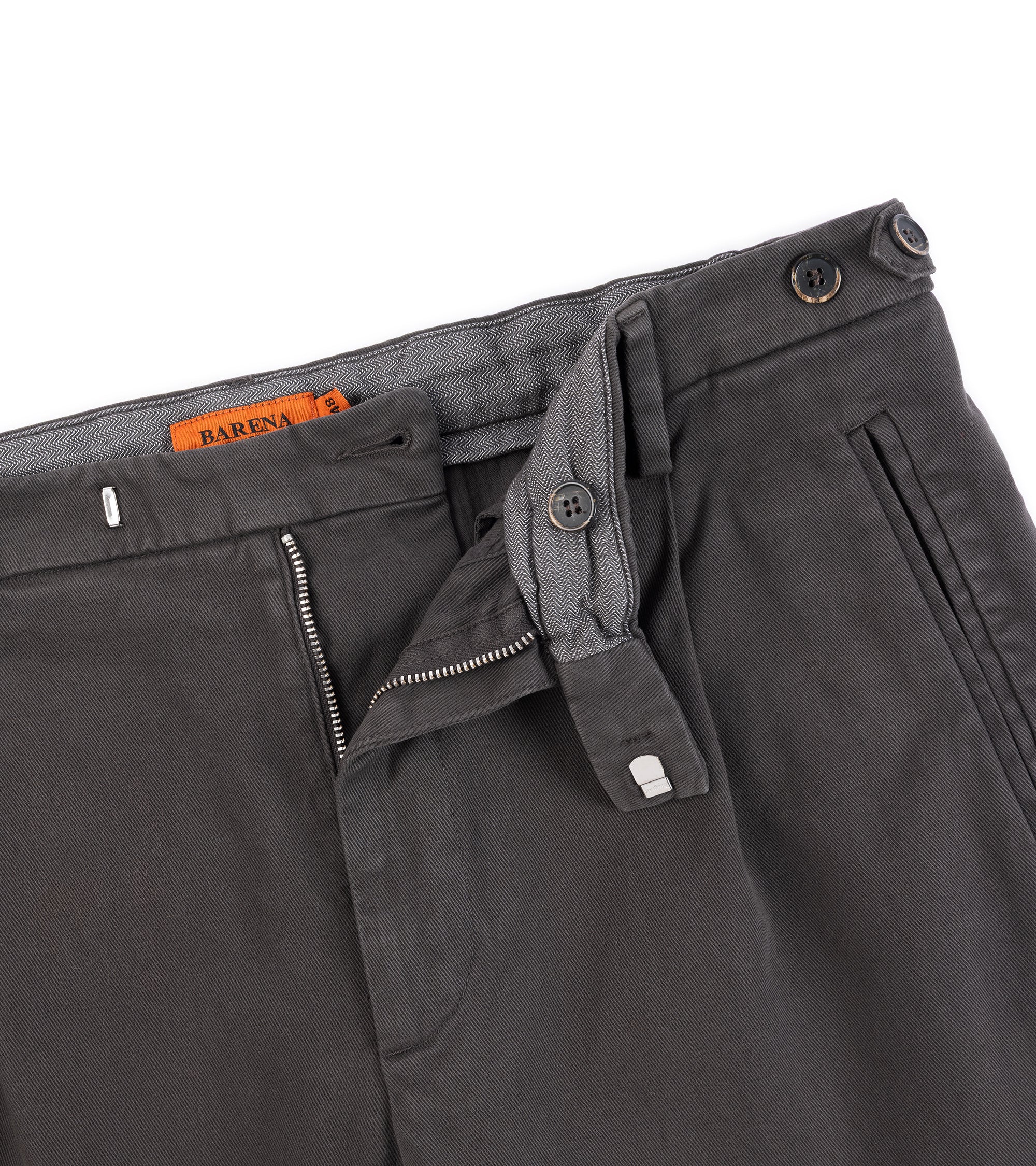 Barena Masco Mante Cotton Twill Trousers: Brown