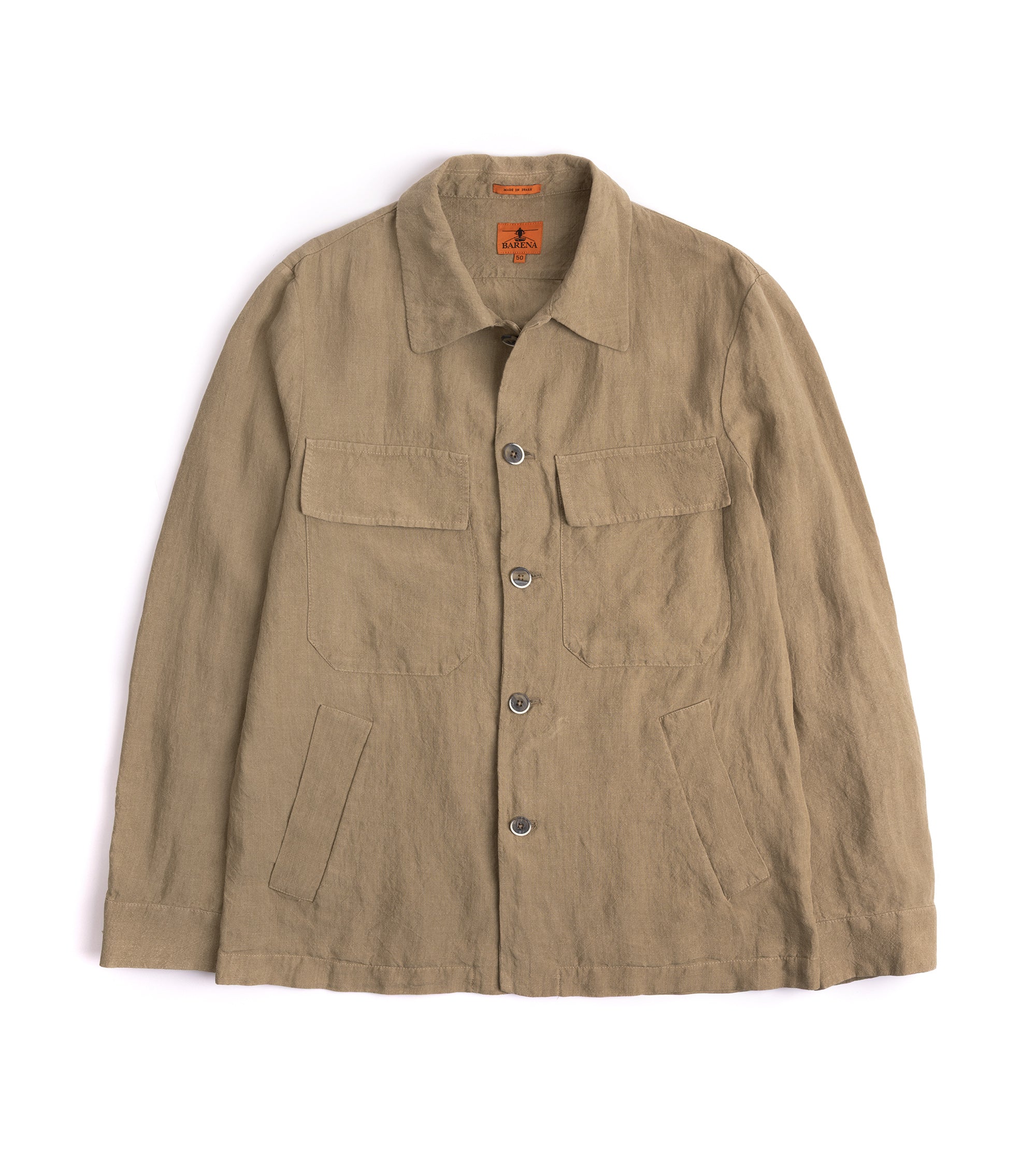 Barena Ravel Marte Linen Shirt Jacket: Navy
