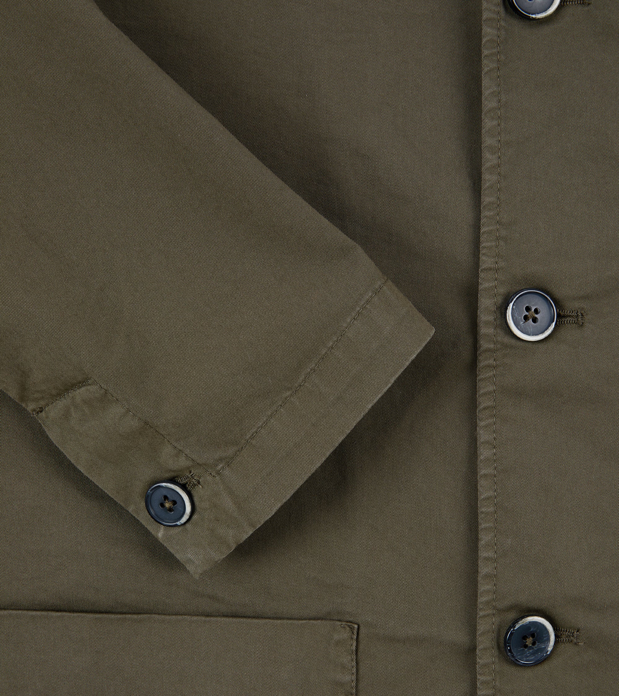 Barena Visal Trevo Cotton Twill Shirt Jacket: Army