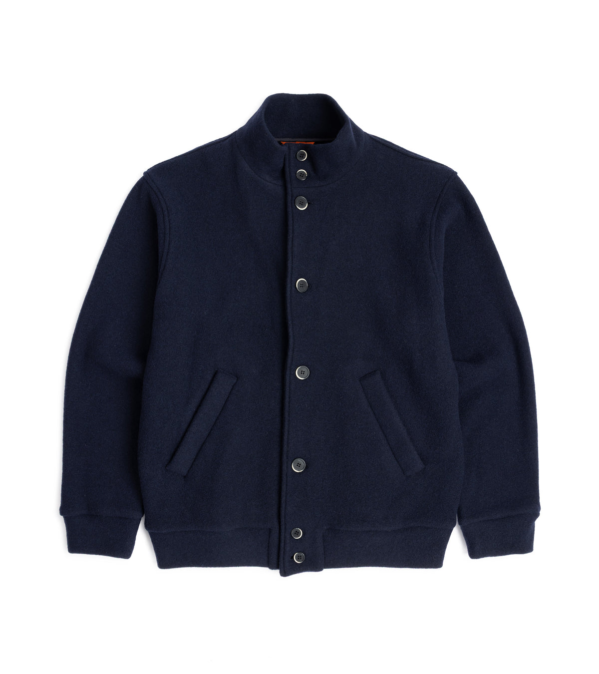 Barena Caopian Altier Wool Mix Jersey Blouson: Navy
