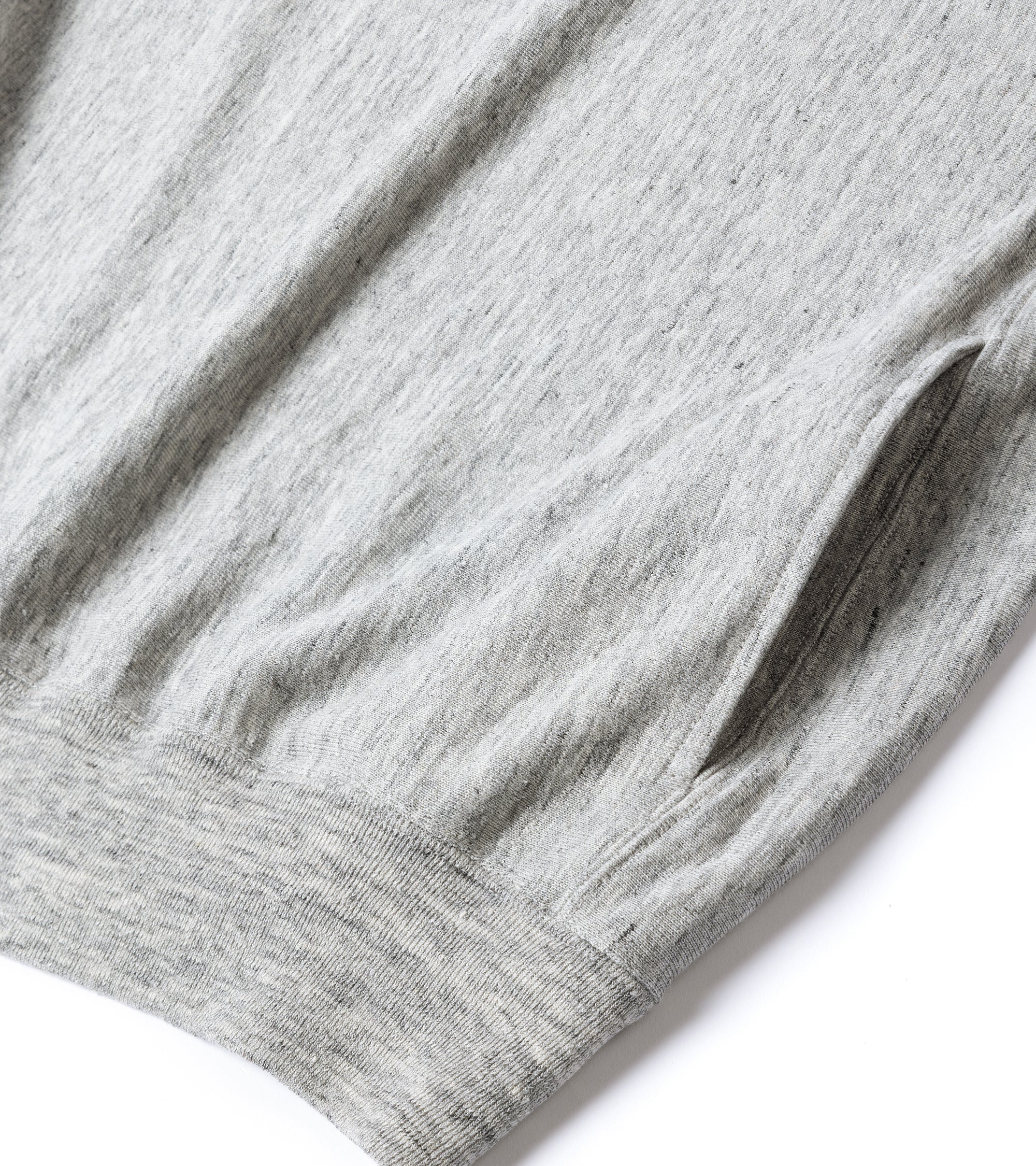Batoner Belgian Linen Urake Crew Neck Sweater: Grey