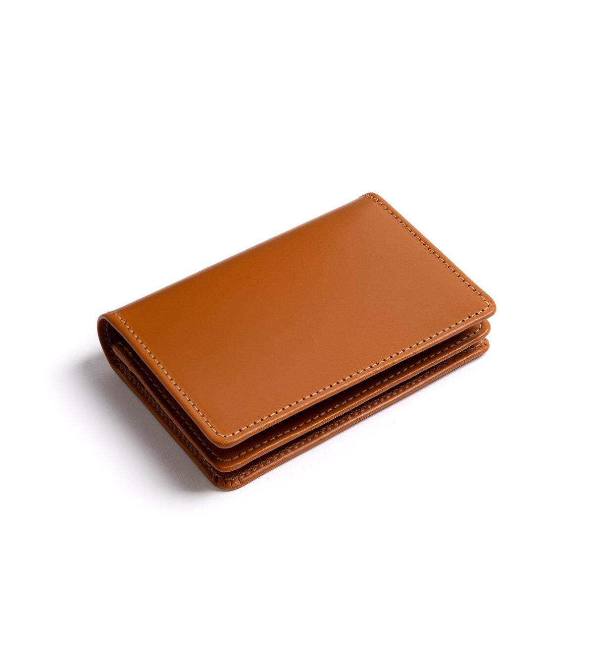 Beorma Bridle Leather Business Card Case in Newton tan, handcrafted in England