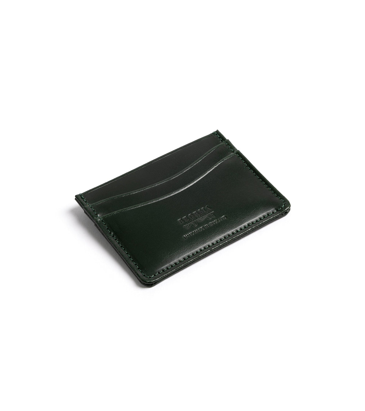 Beorma Slim Bridle Leather Card Case in green, additional view