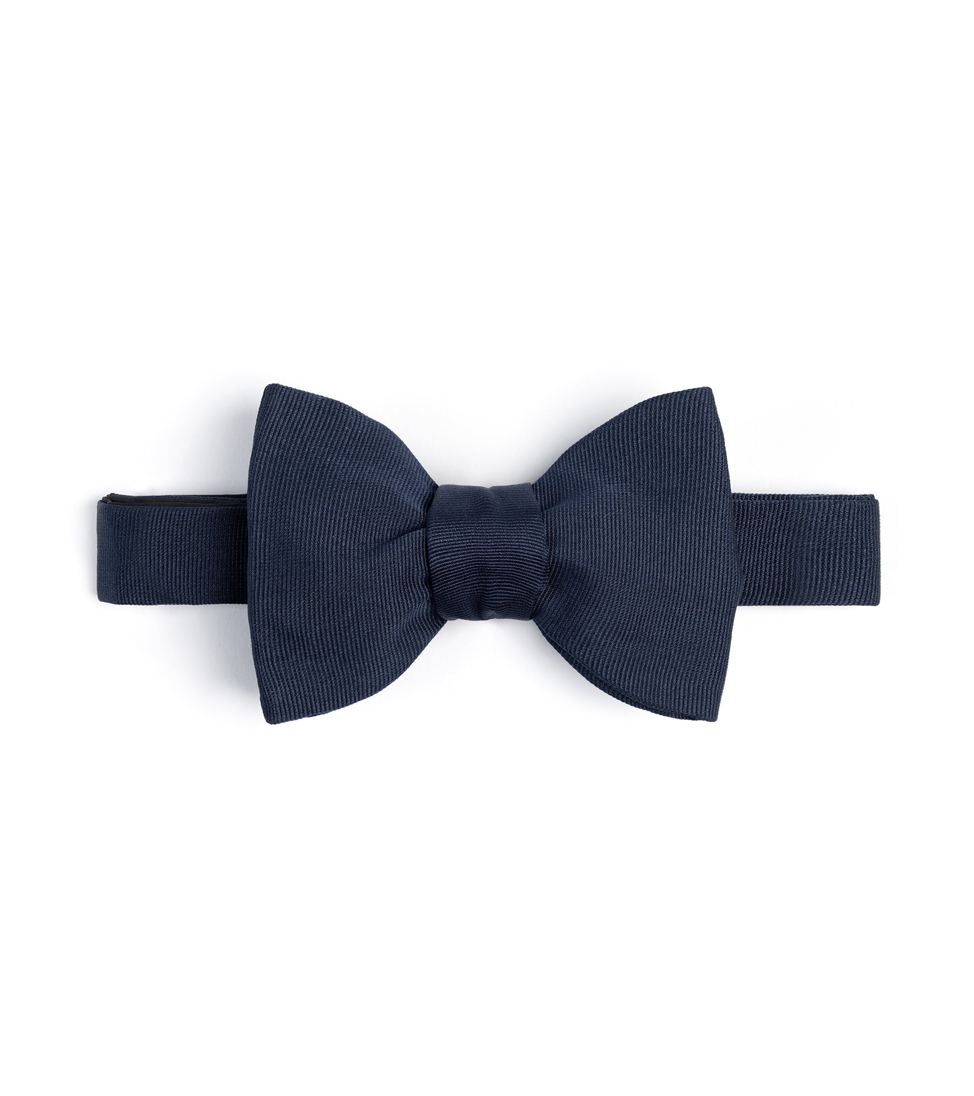 Bigi Classic Silk-Faille Bow Tie: Midnight Blue