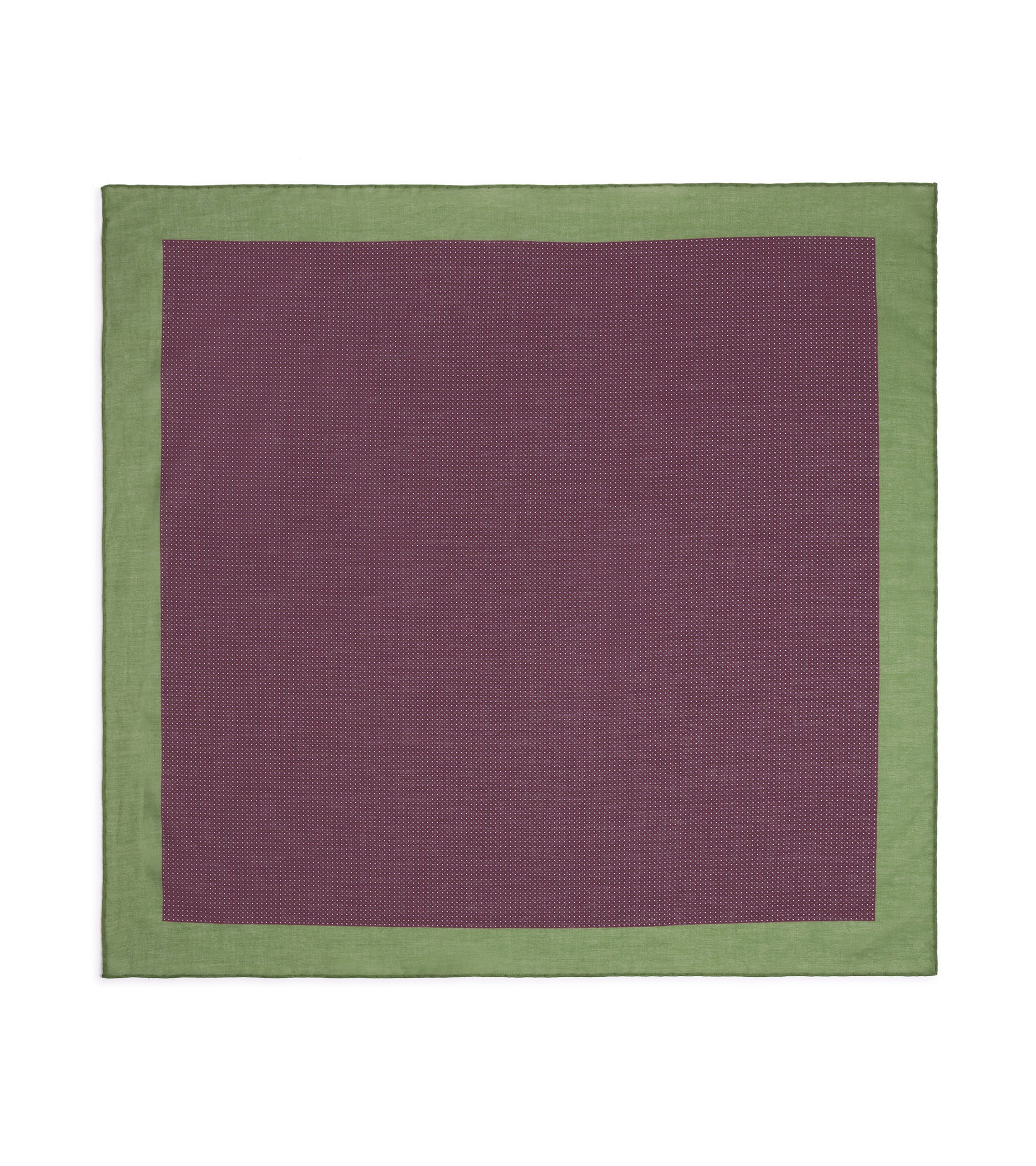 Bigi Cotton Double Dot Bandana: Burgundy/Green