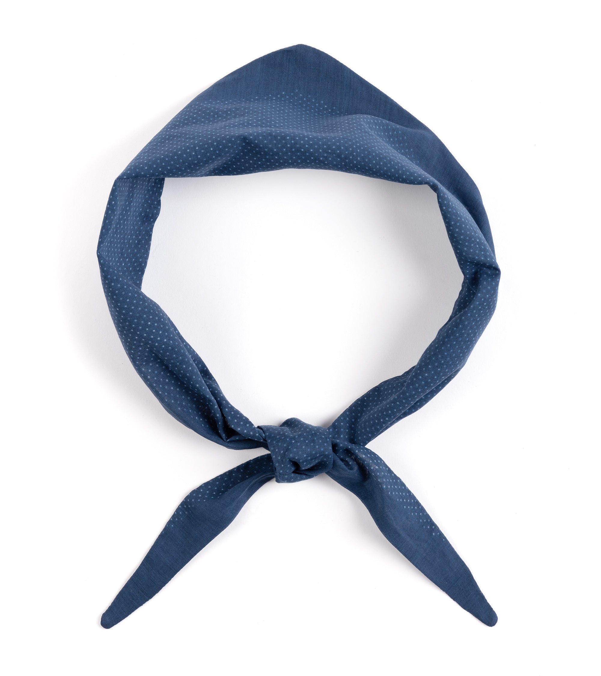 Bigi Cotton Pindot Triangle Scarf: Blue