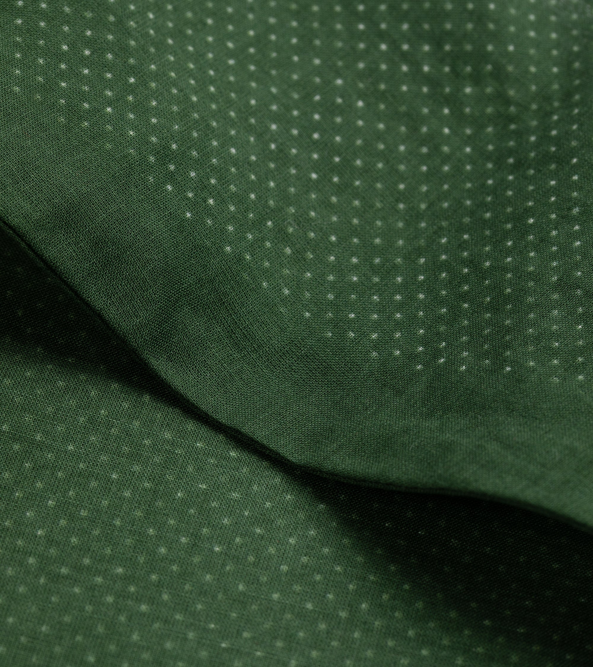 Bigi Cotton Pindot Triangle Scarf: Green