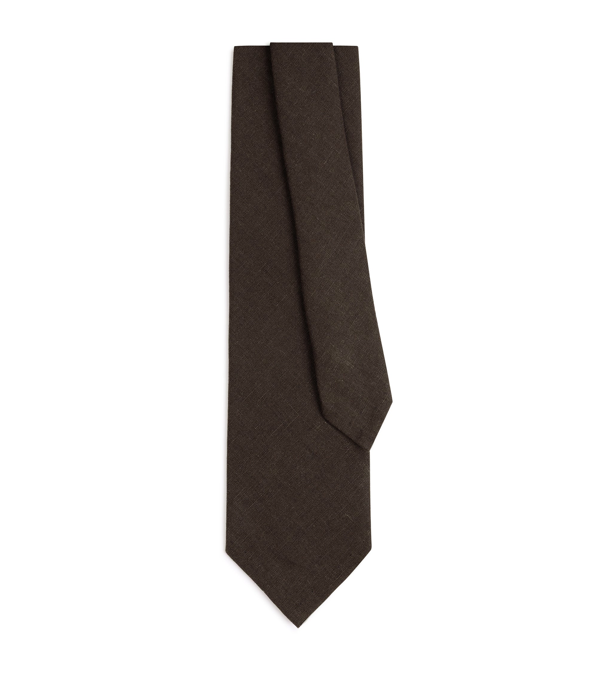 Bigi Linen Tie: Brown