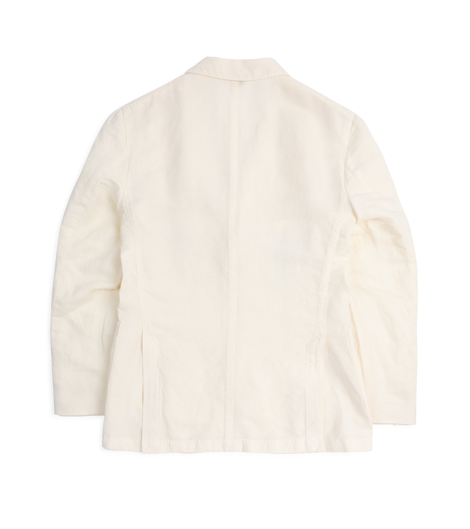 Boglioli Brushed Cotton Linen Suit Jacket: White
