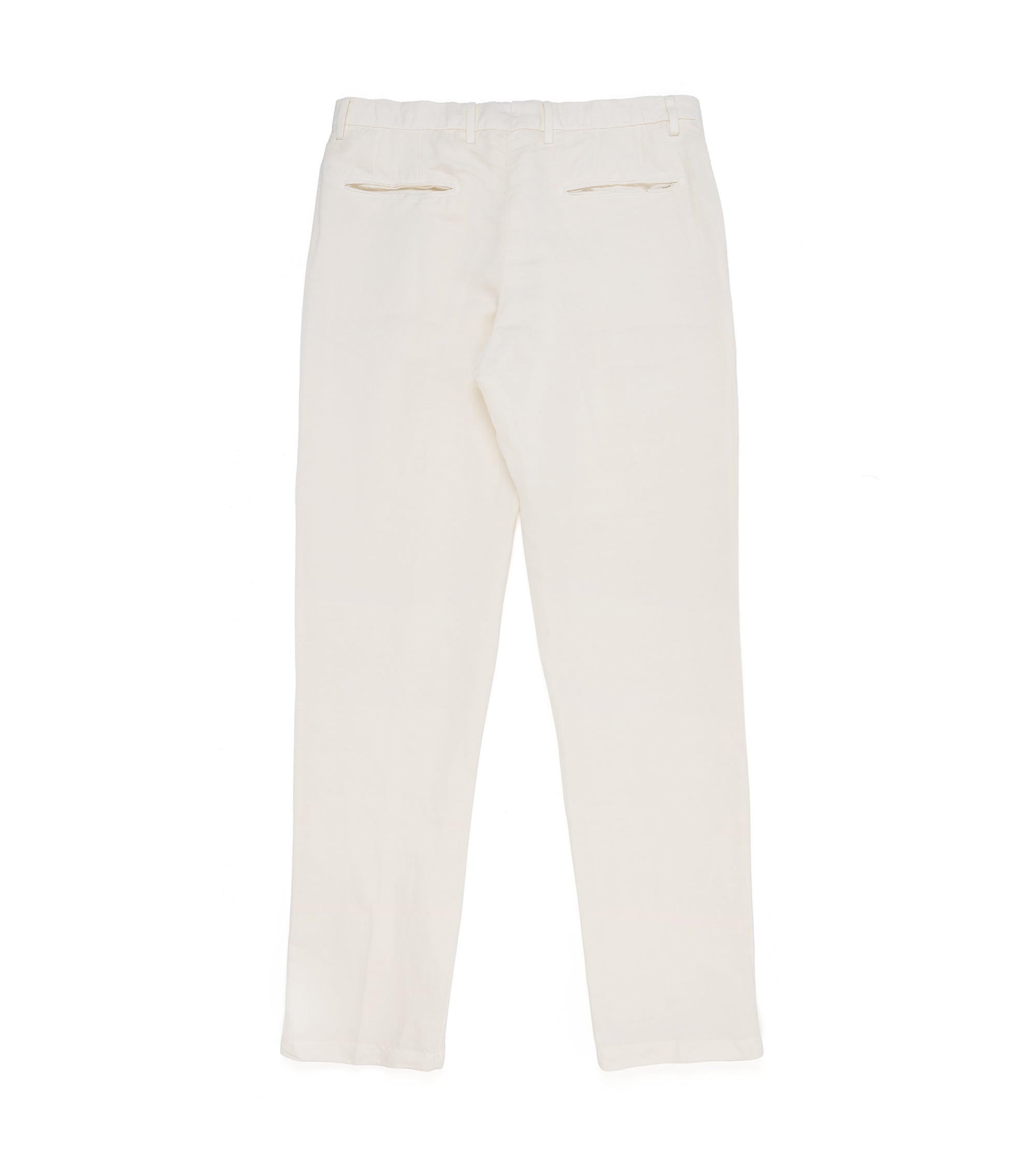 Boglioli Brushed Cotton Linen Suit Trousers: White