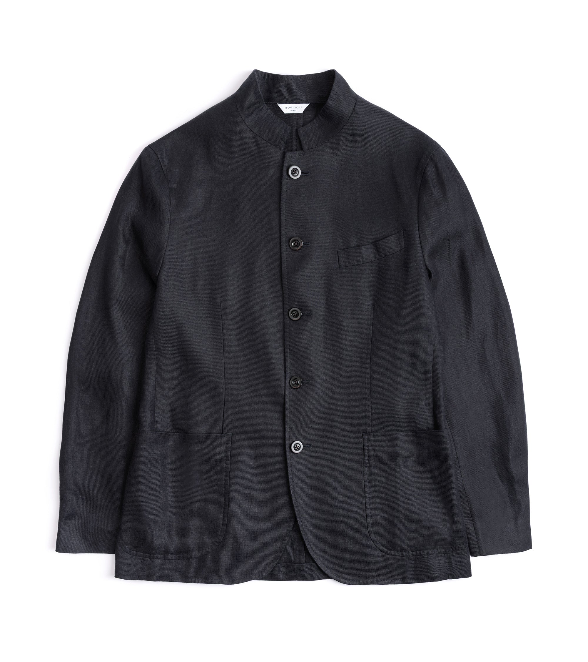 Boglioli Washed Irish Linen Gassman Jacket: Navy