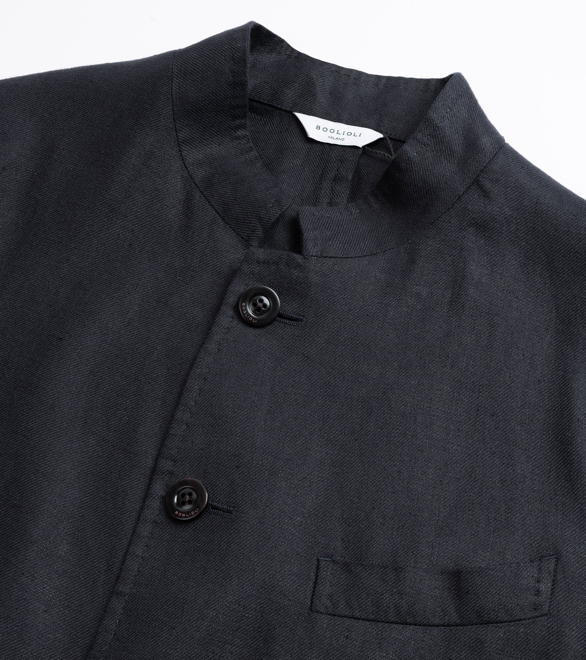 Boglioli Washed Irish Linen Gassman Jacket: Navy