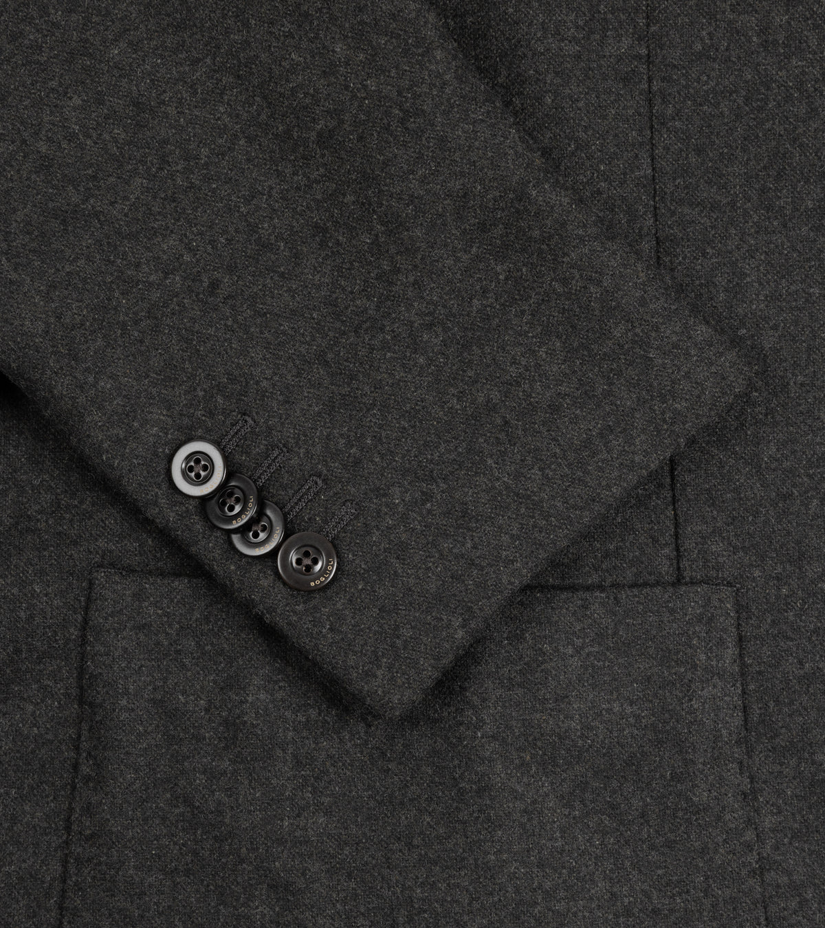 Boglioli Wool Flannel Hopsack K Jacket: Grey