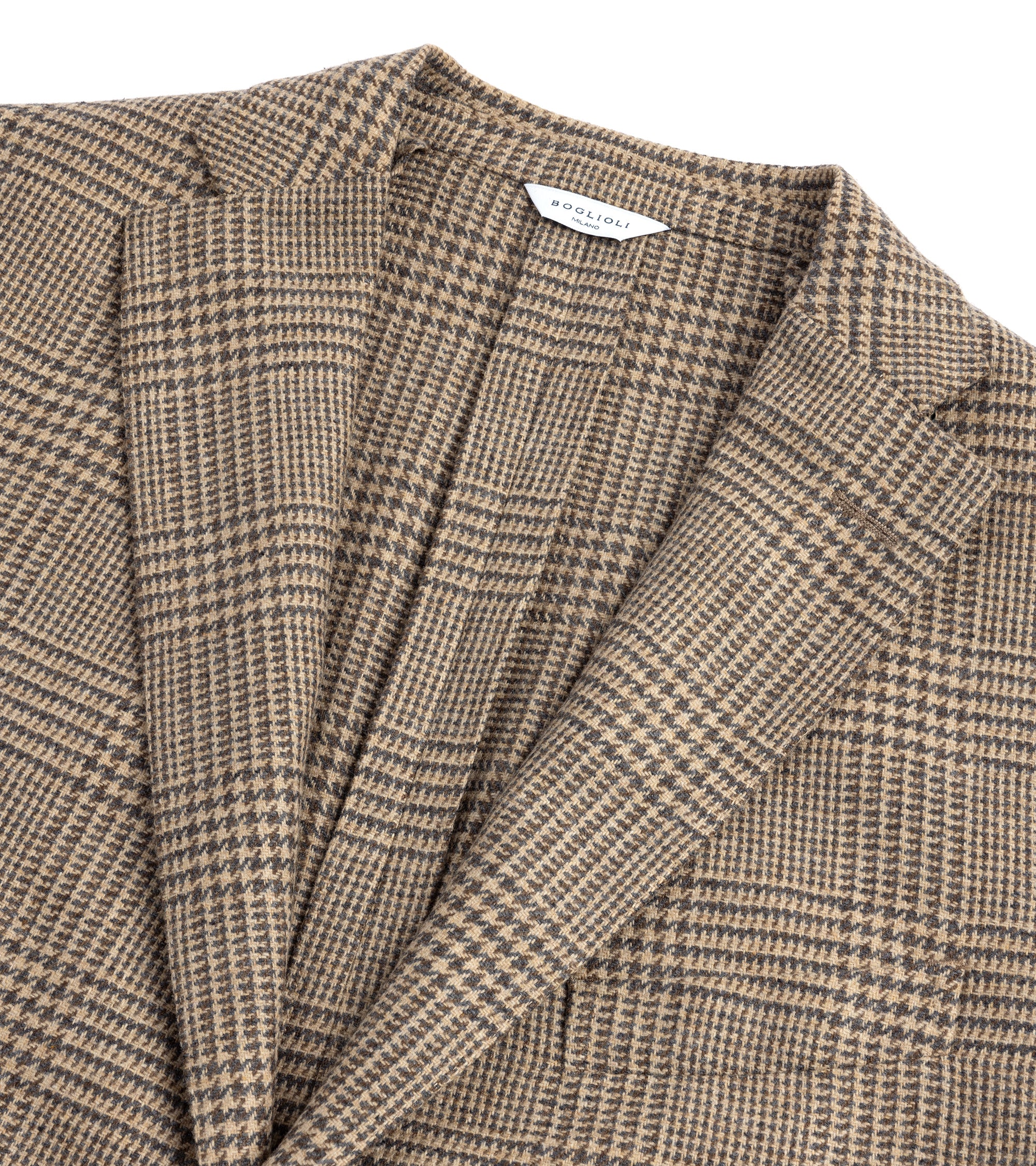 Boglioli Wool Mix Prince of Wales Check K Jacket: Tan/Olive