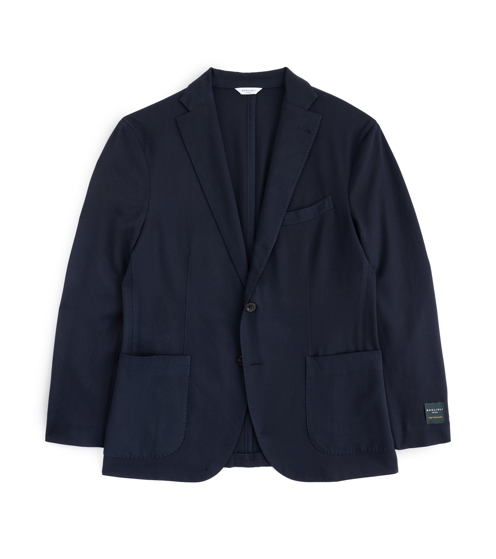 Boglioli Wool Twist Suit: Navy